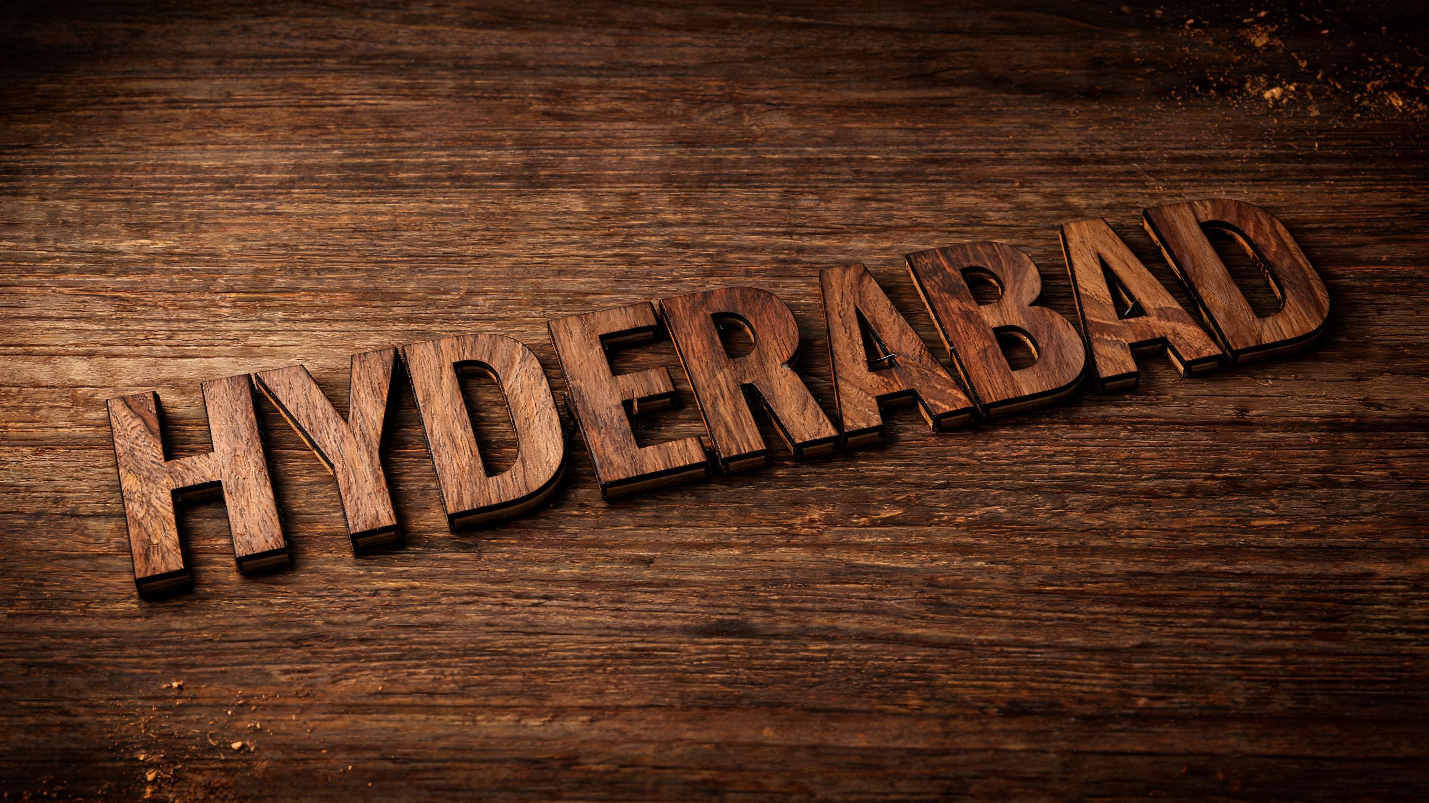 "HYDERABAD" — Laser Cut | AI Text Effect Generator