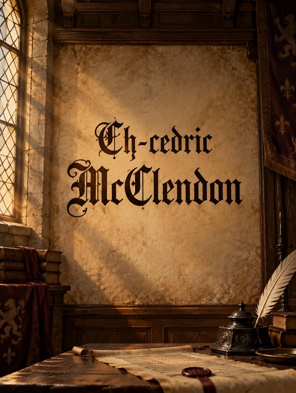 "Ch-cedric McClendon" —  | AI Text Effect Generator
