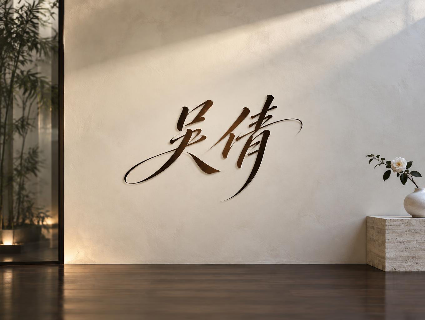 "吴倩" —  | AI Text Effect Generator