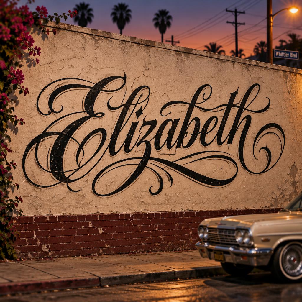 "Elizabeth" —  | AI Text Effect Generator