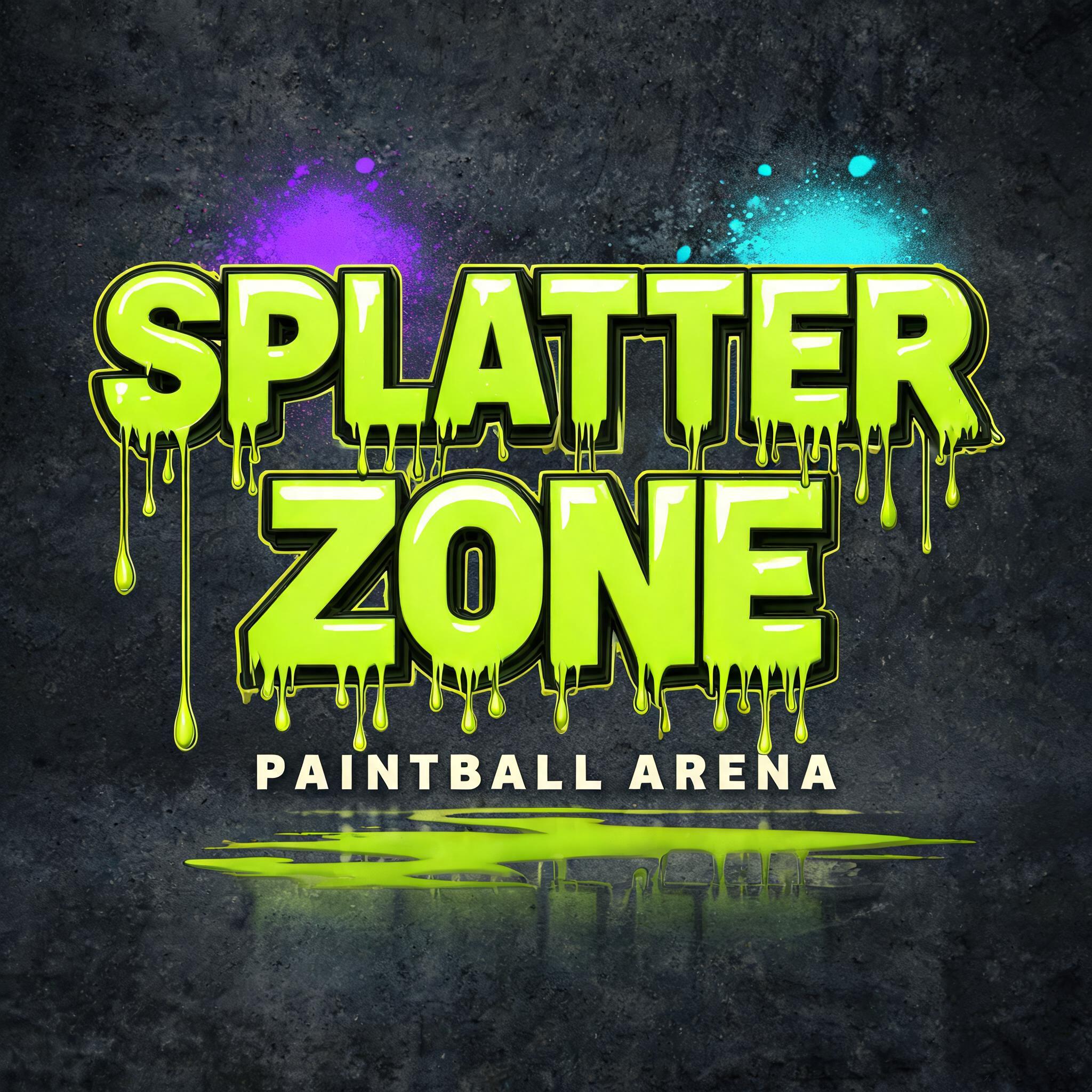 "Design a logo for the paintball arena Splatter Zone" — Drip Font | AI Text Effect Generator