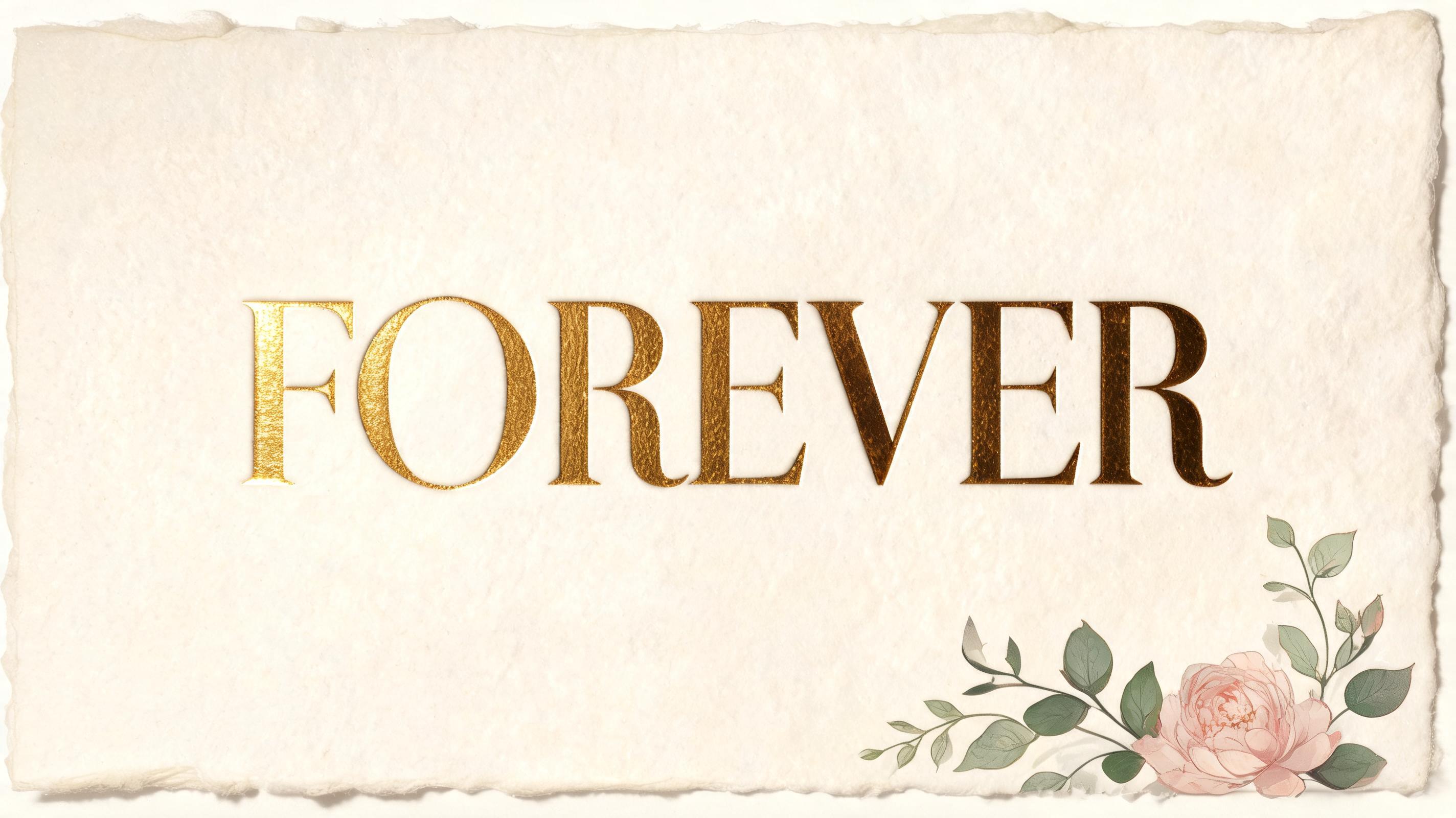 "FOREVER" — Wedding | AI Text Effect Generator