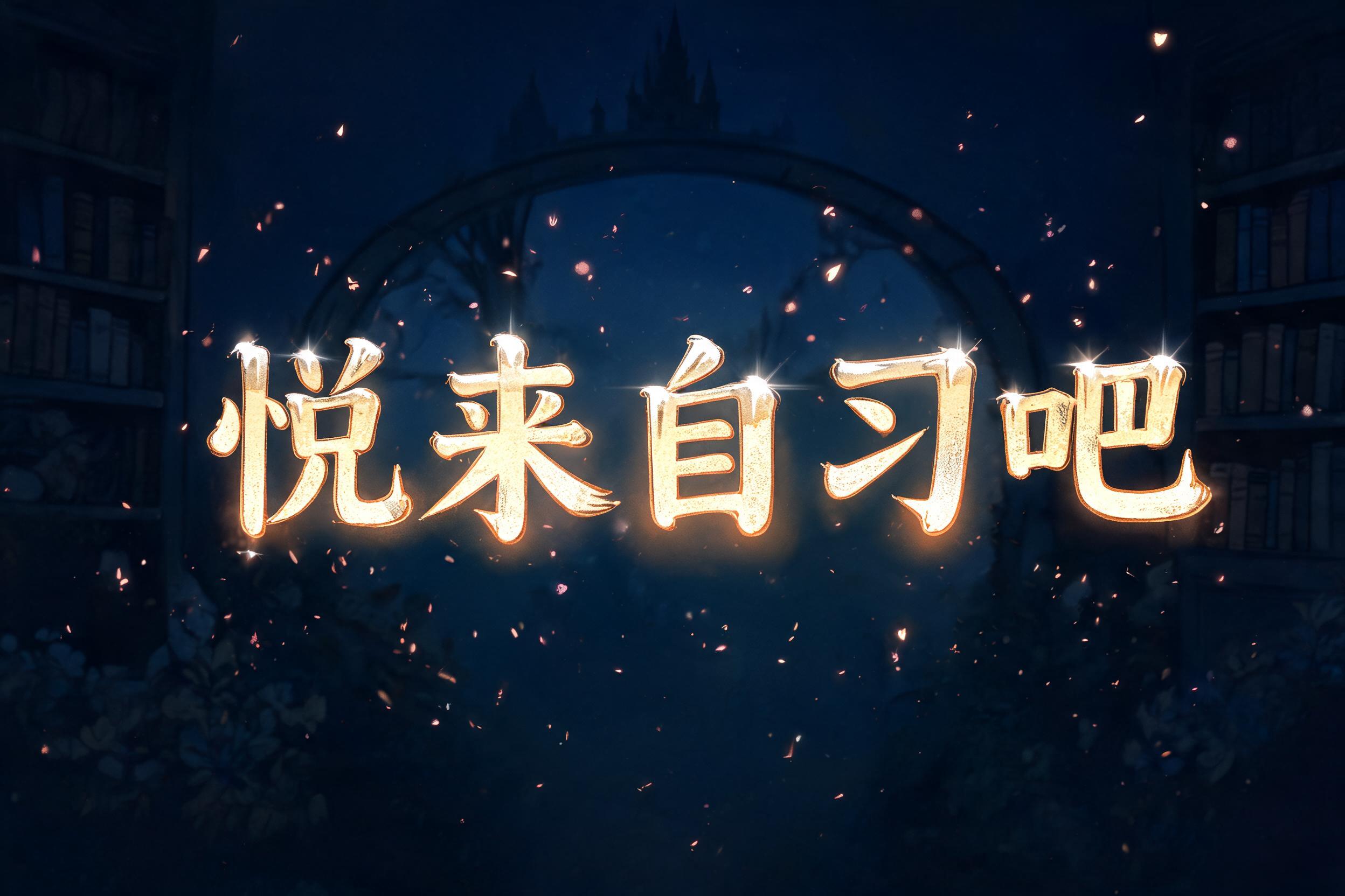 "悦来自习吧" — Fairy Tale | AI Text Effect Generator