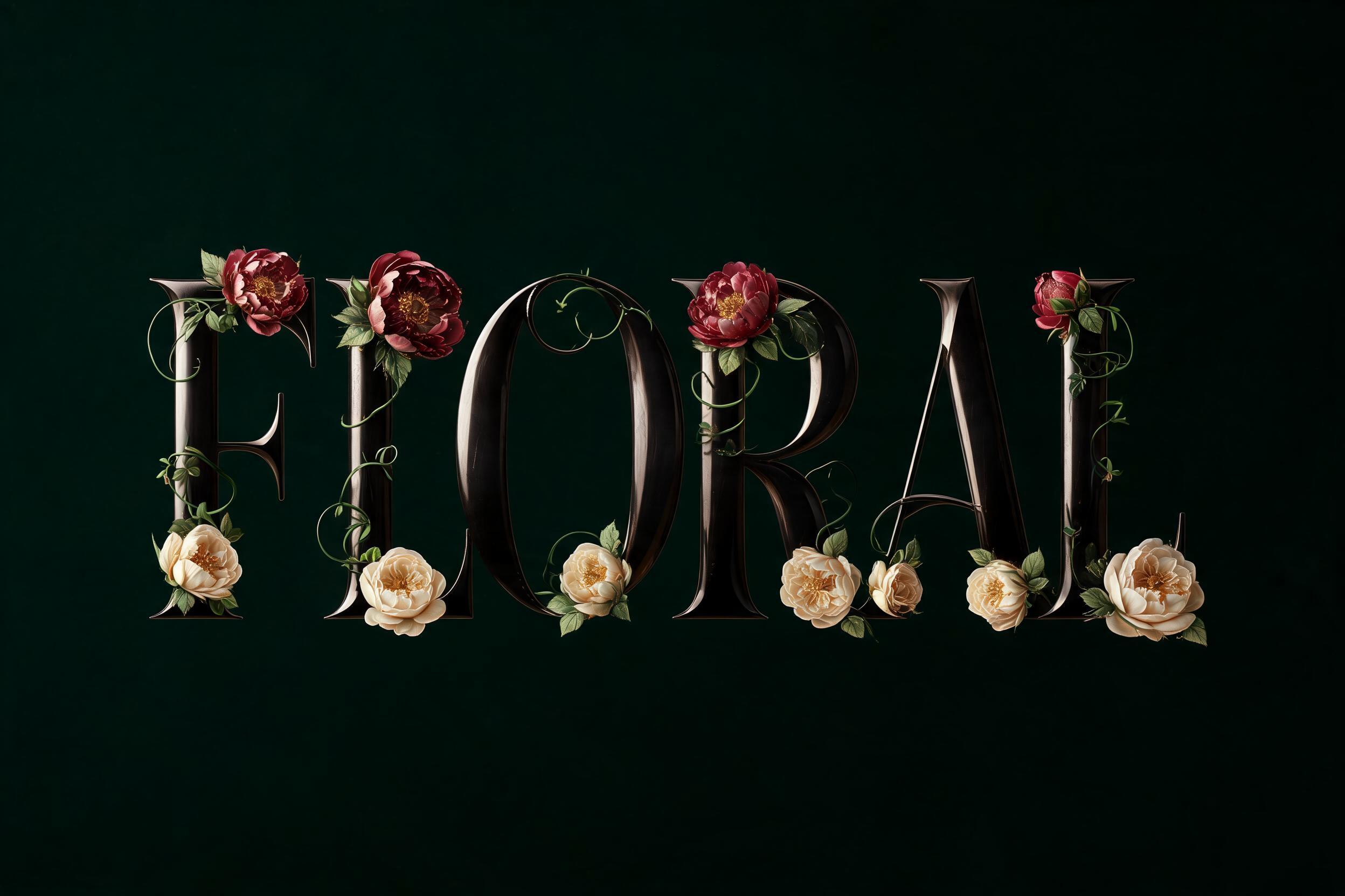 "Floral" — Floral | AI Text Effect Generator