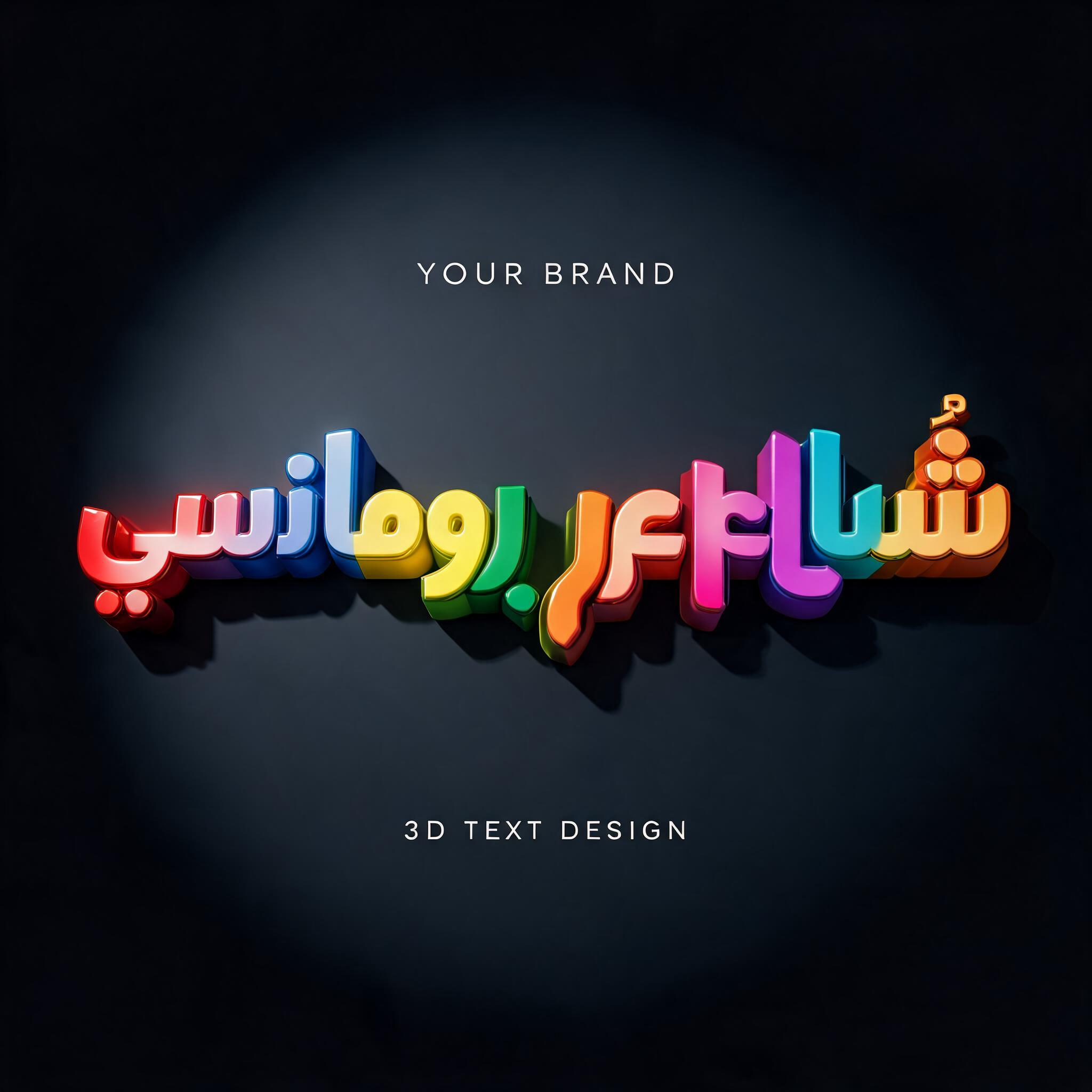 "شاعر رومانسي" — 3d Bold | AI Text Effect Generator