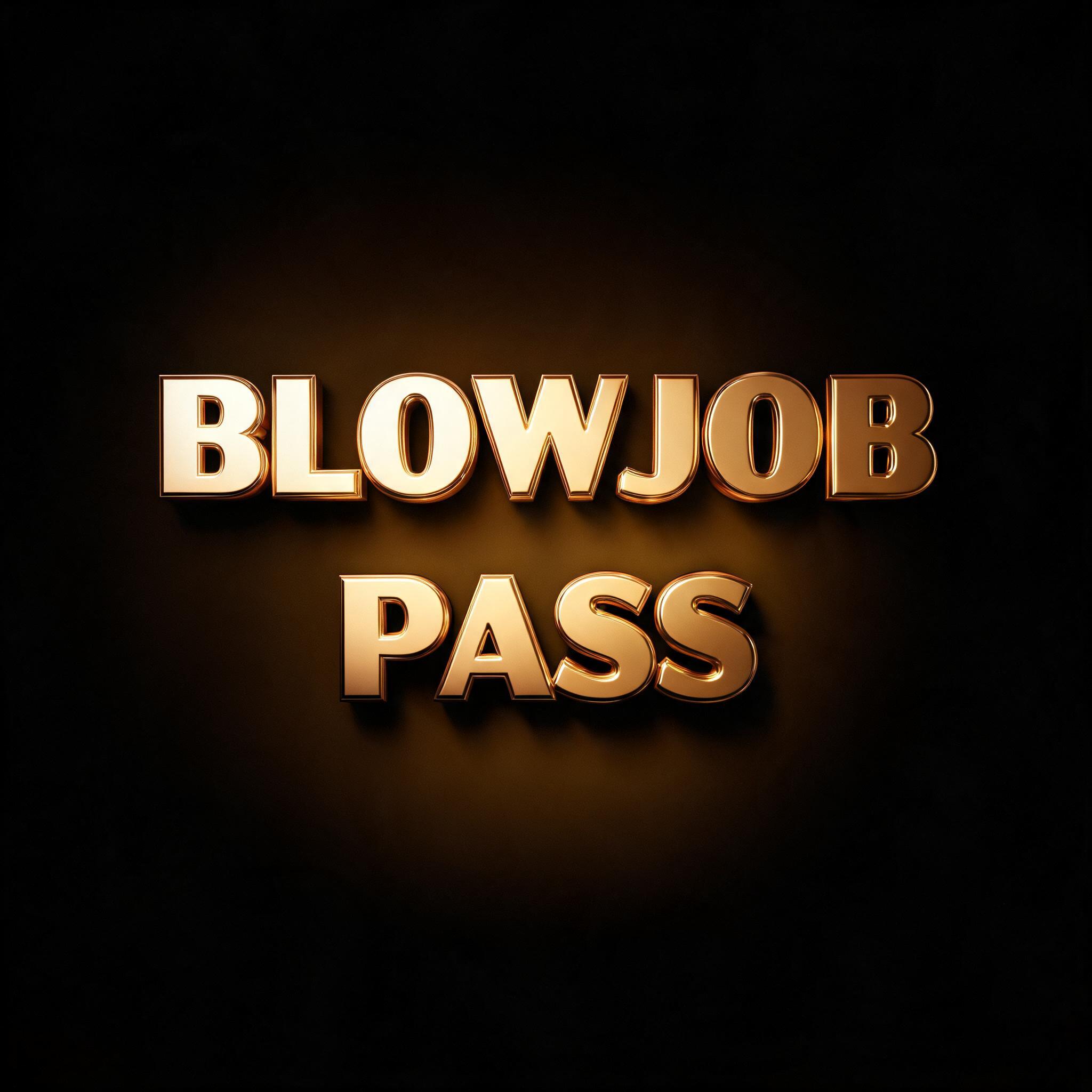 "BLOWJOB PASS" — 3d Bold Gold | AI Text Effect Generator