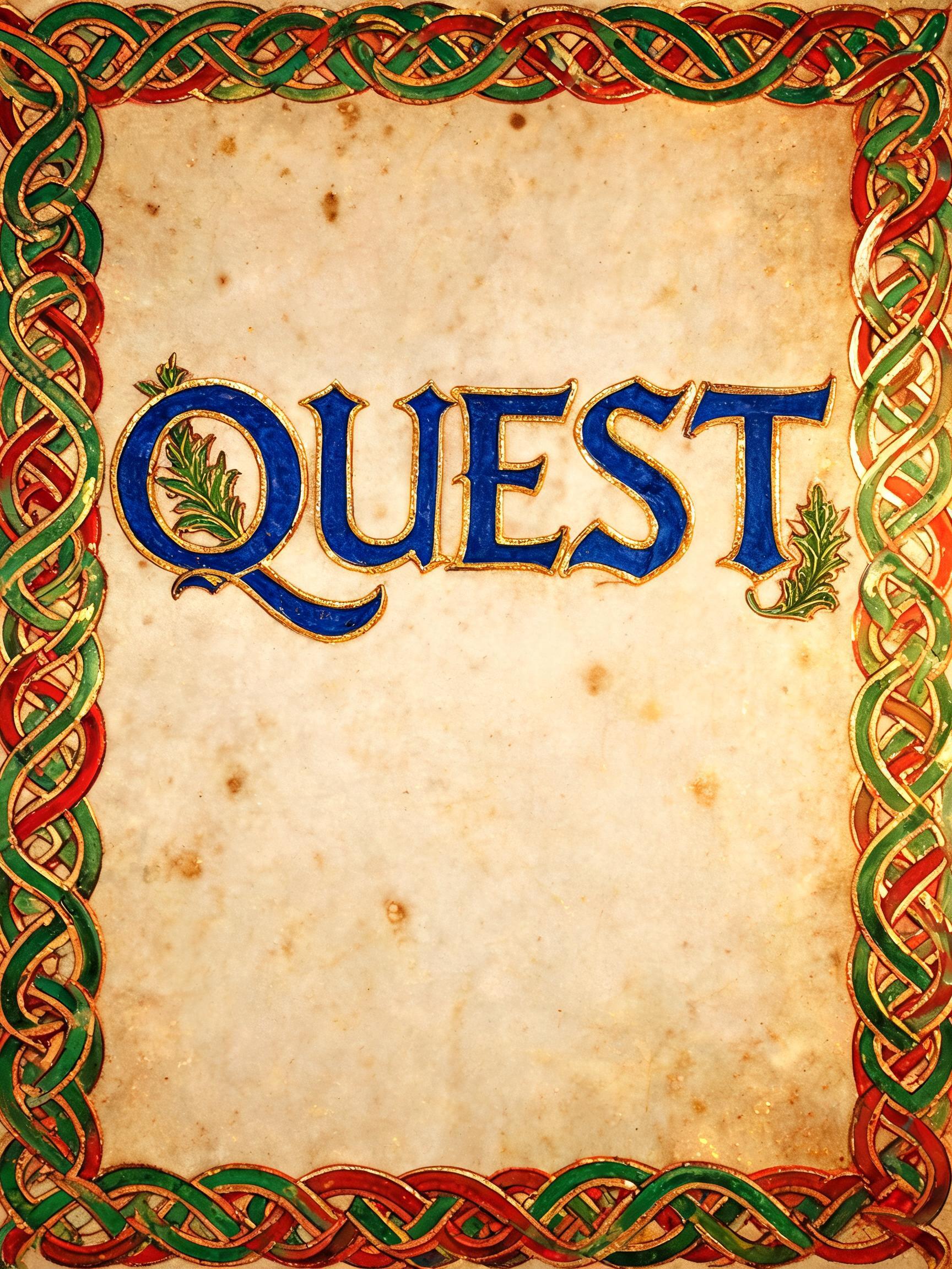 "Quest" — Medieval | AI Text Effect Generator