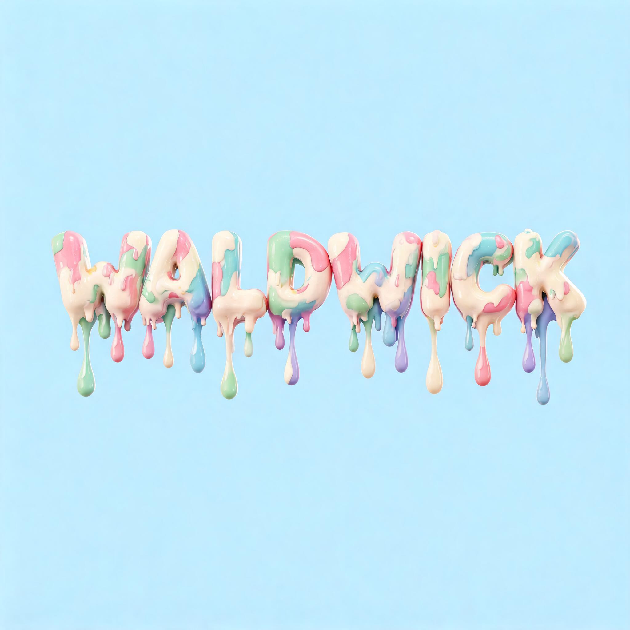 "WALDWICK" — Drip Font Ice text effect