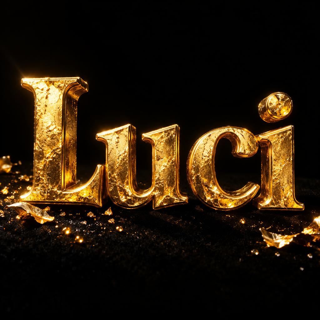 "Luci" — Luxury Gold | AI Text Effect Generator