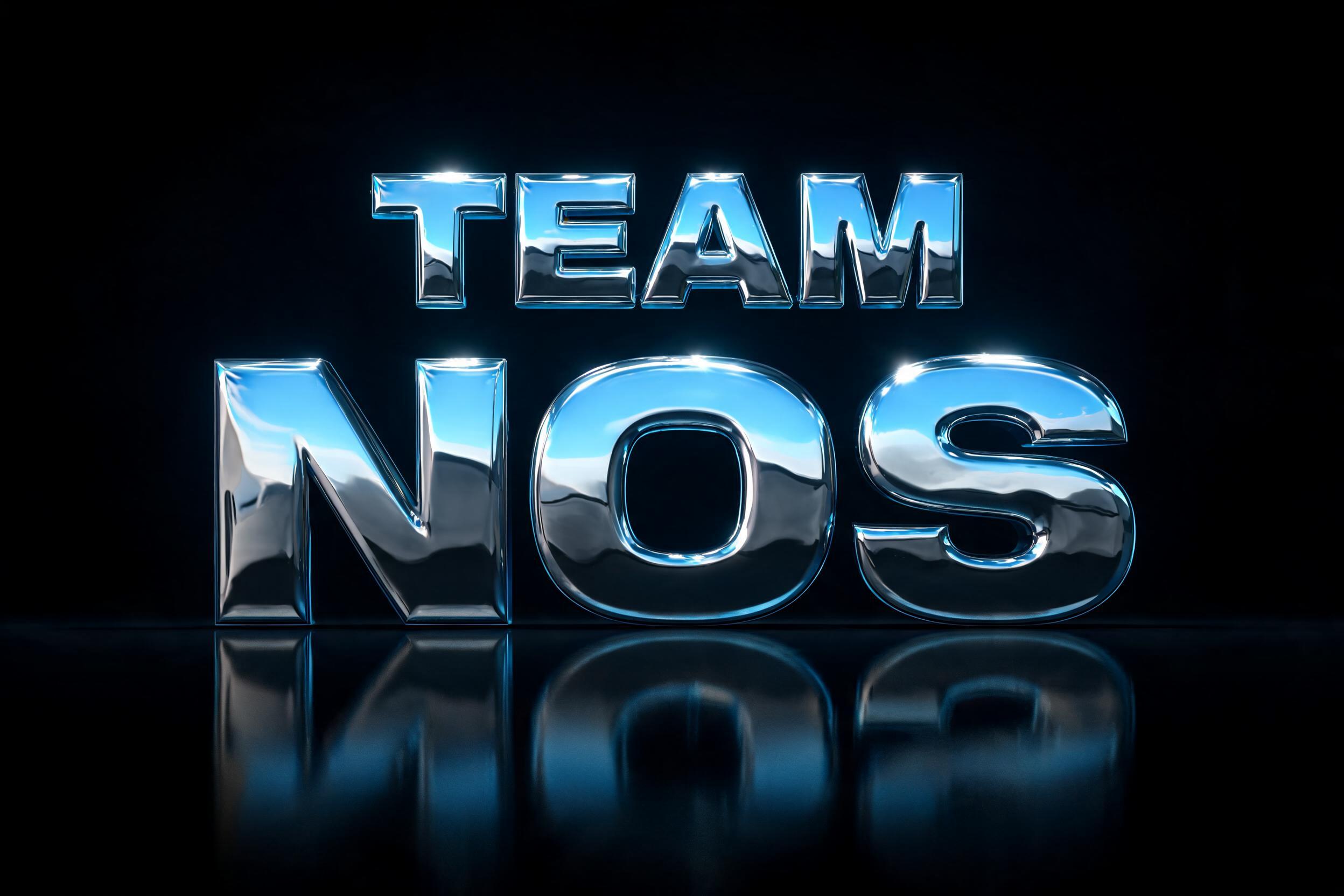 "TEAM NOS" — Cyberpunk Chrome | AI Text Effect Generator