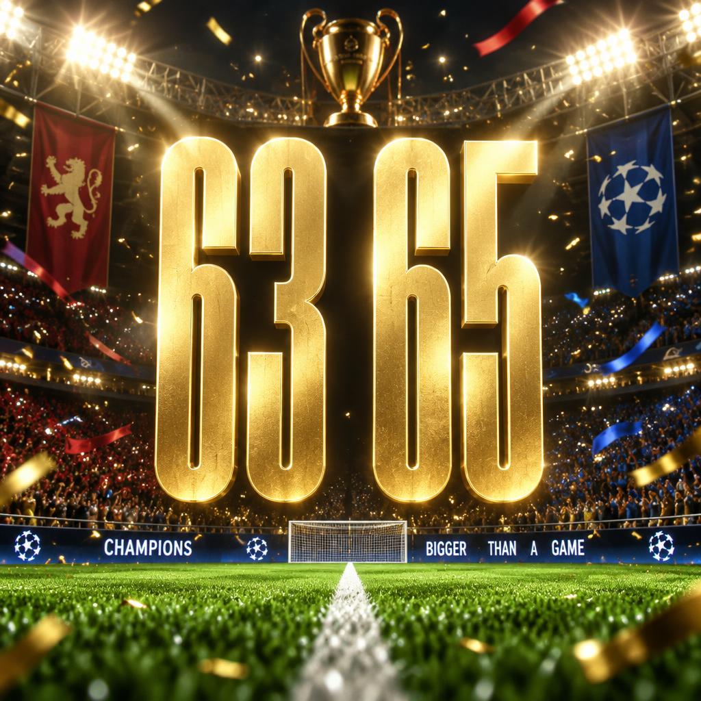 "63 65" — Sports Football | AI Text Effect Generator