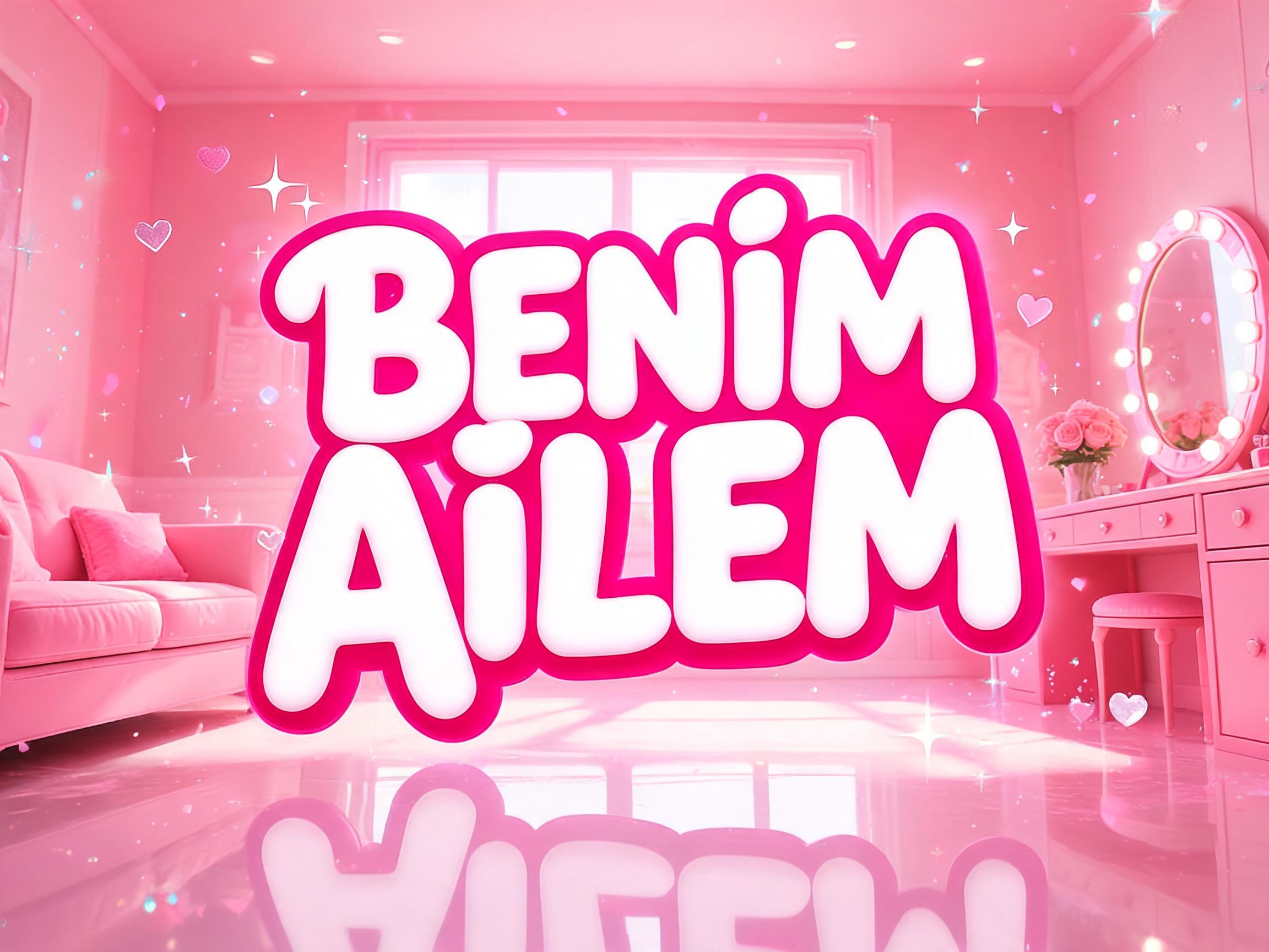 "BENİM AİLEM" — Barbie | AI Text Effect Generator