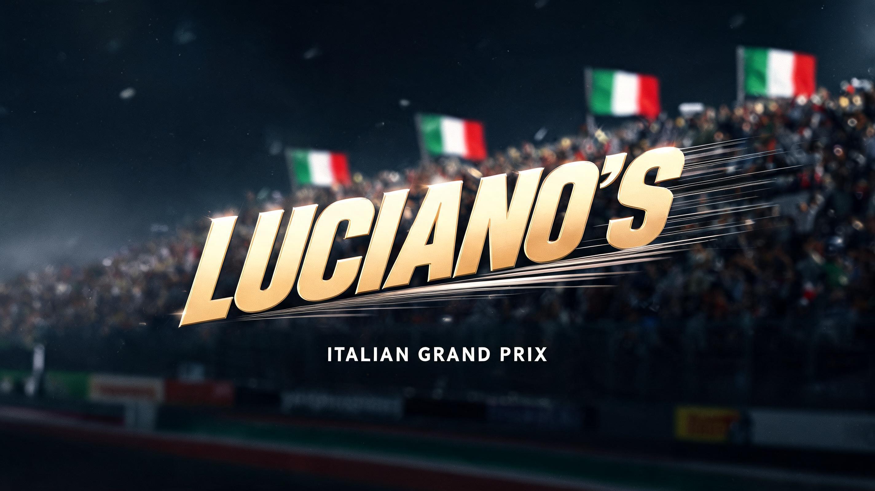 "Luciano's" — Racing | AI Text Effect Generator