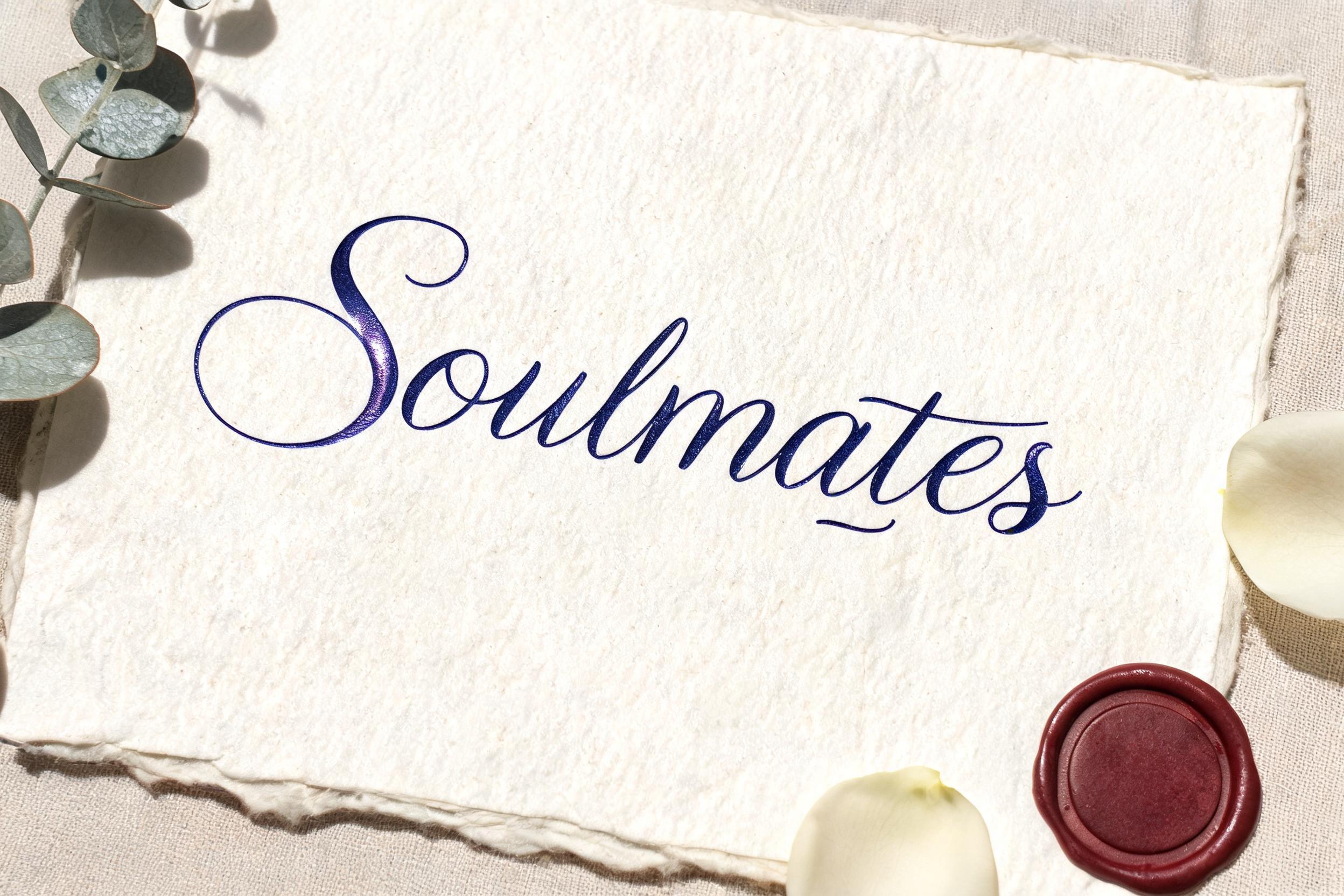 "Soulmates" — Cursive | AI Text Effect Generator