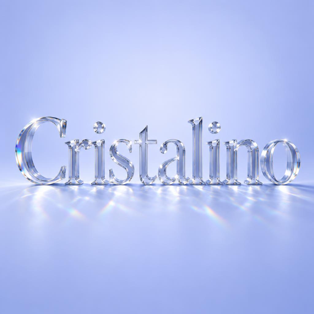 "Cristalino" — Glass | AI Text Effect Generator