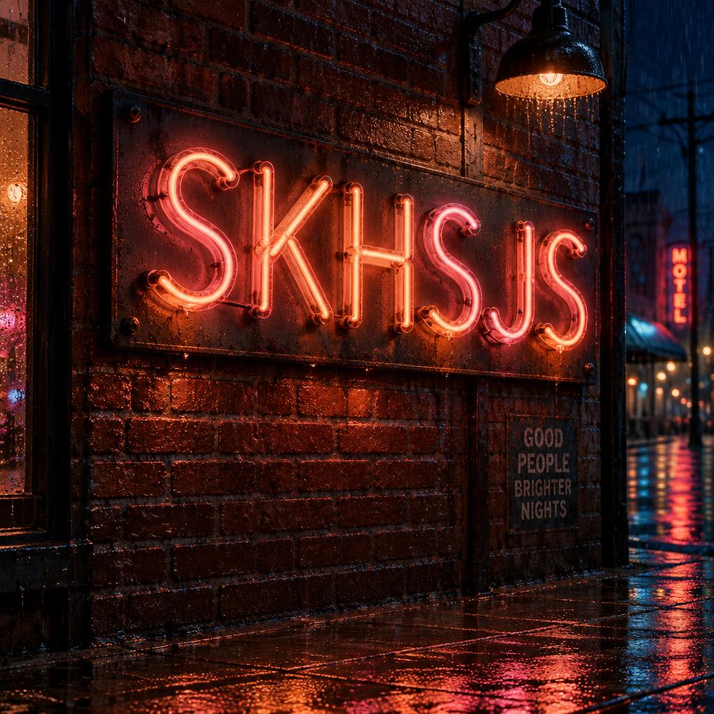 "SKHSJS" — Neon Sign | AI Text Effect Generator