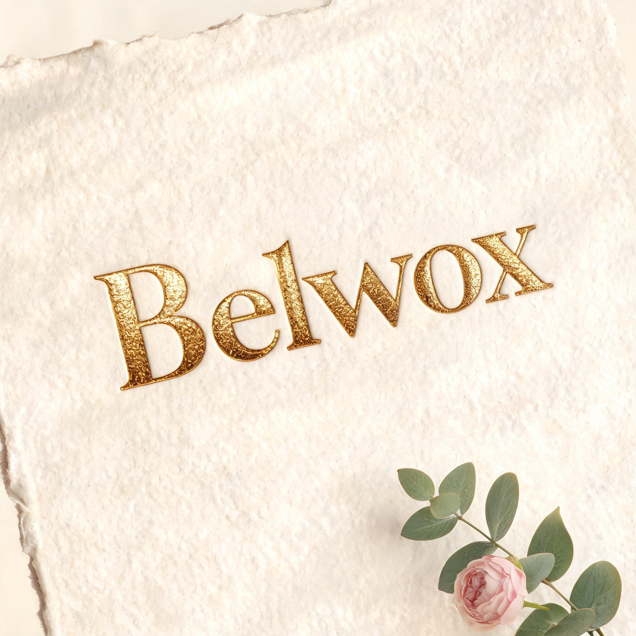 "Belwox" — Wedding text effect