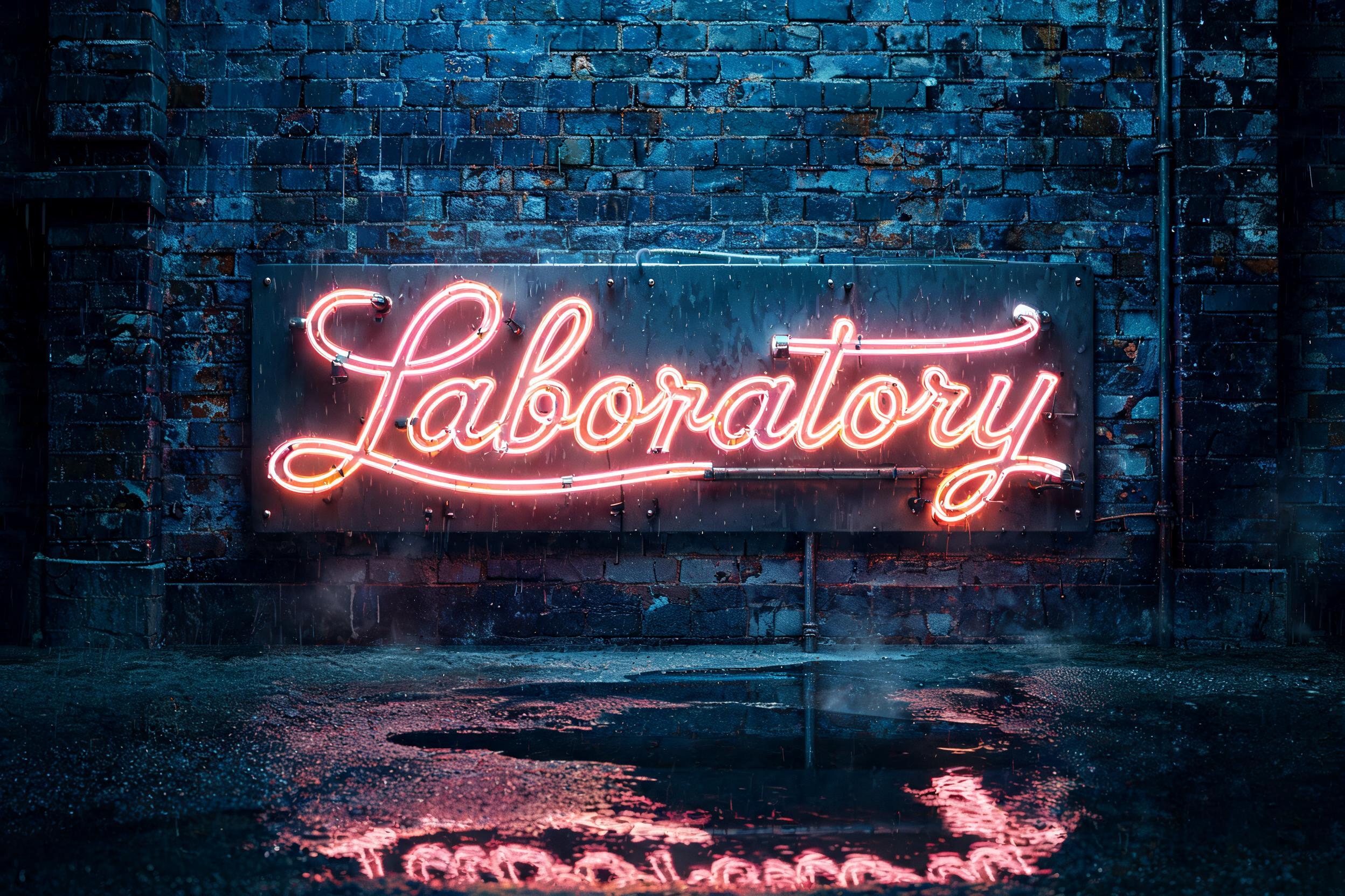 "Laboratory" — Neon Sign | AI Text Effect Generator