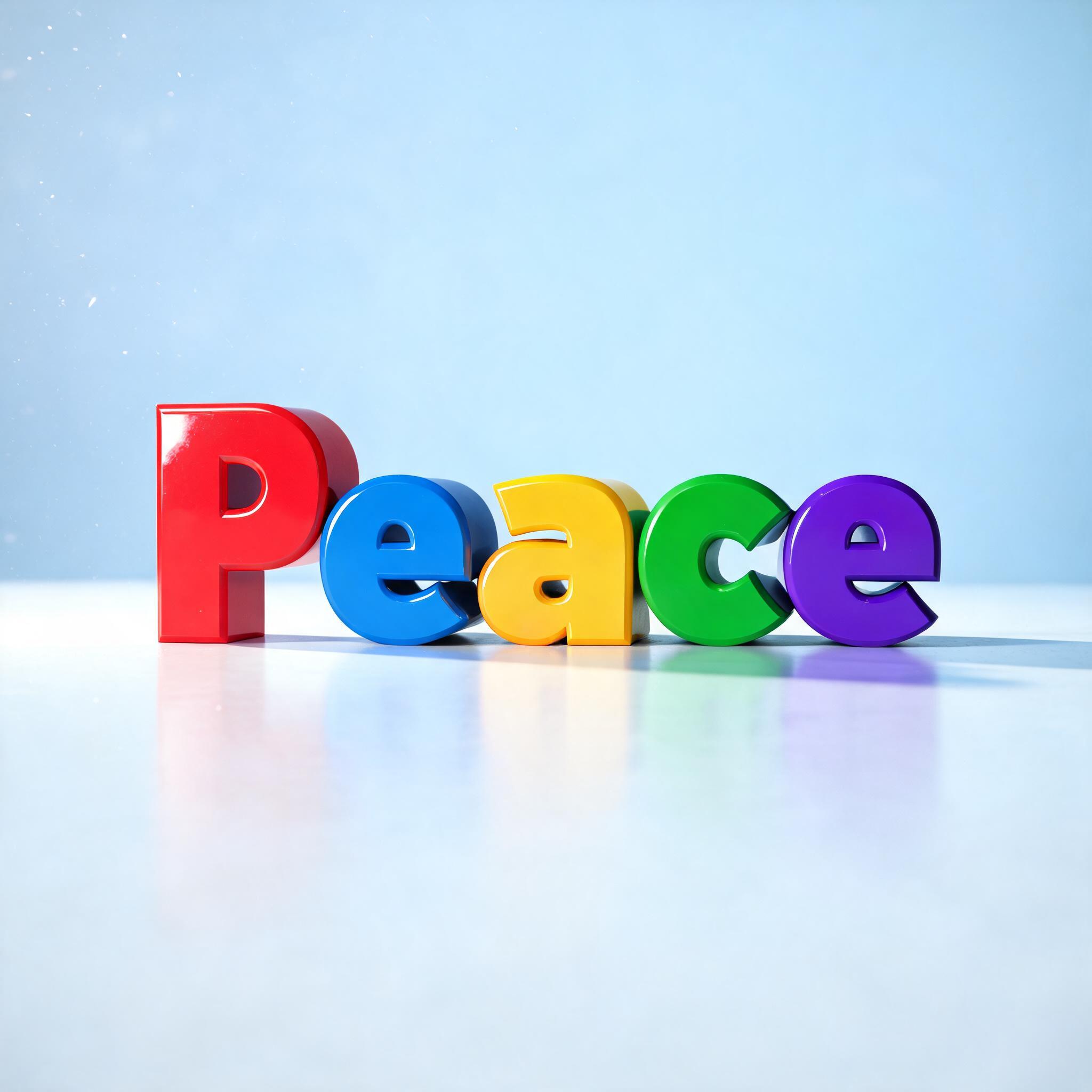 "Peace" — 3d Bold | AI Text Effect Generator