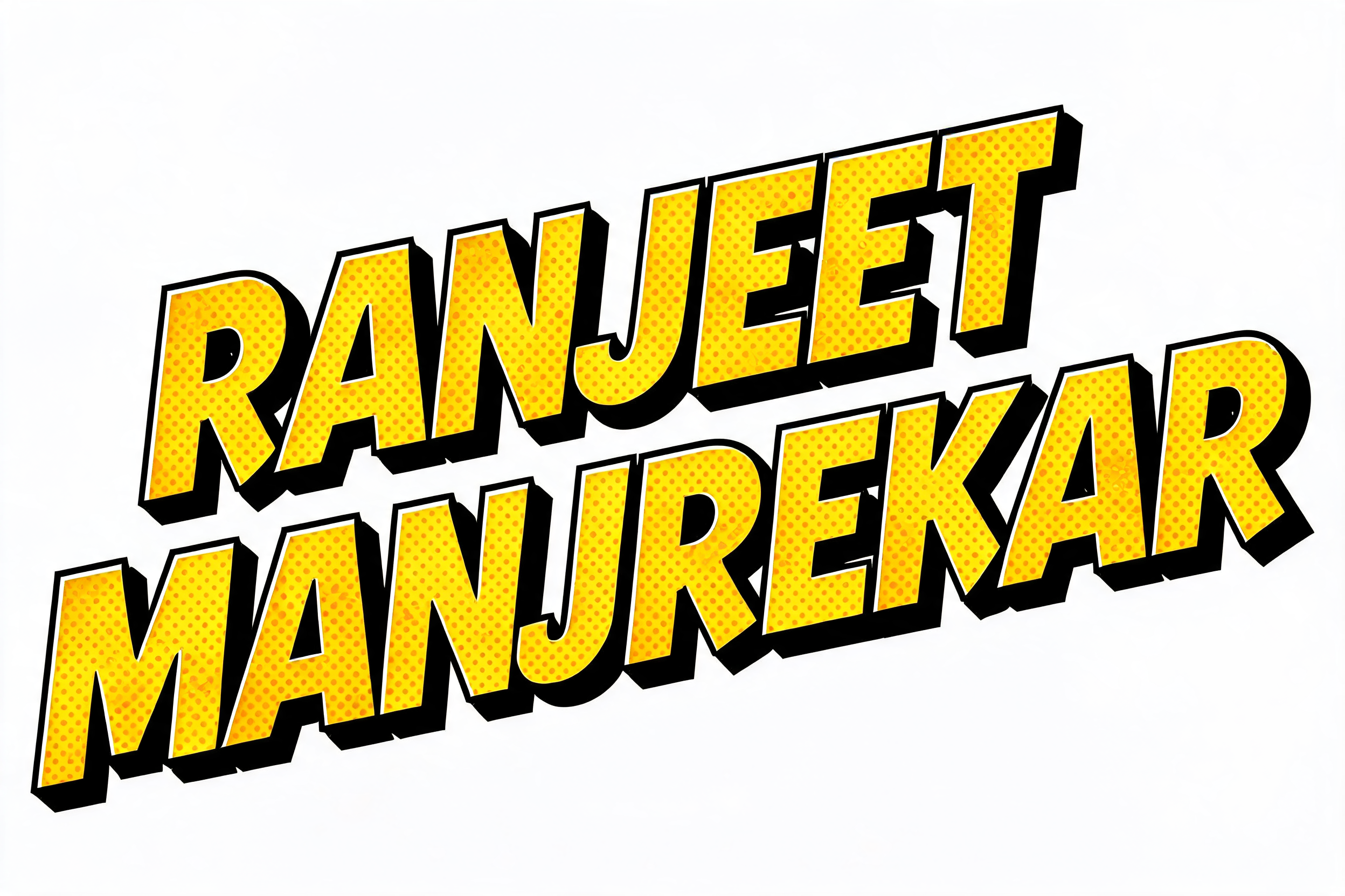 "RANJEET MANJREKAR" — Comic Book | AI Text Effect Generator