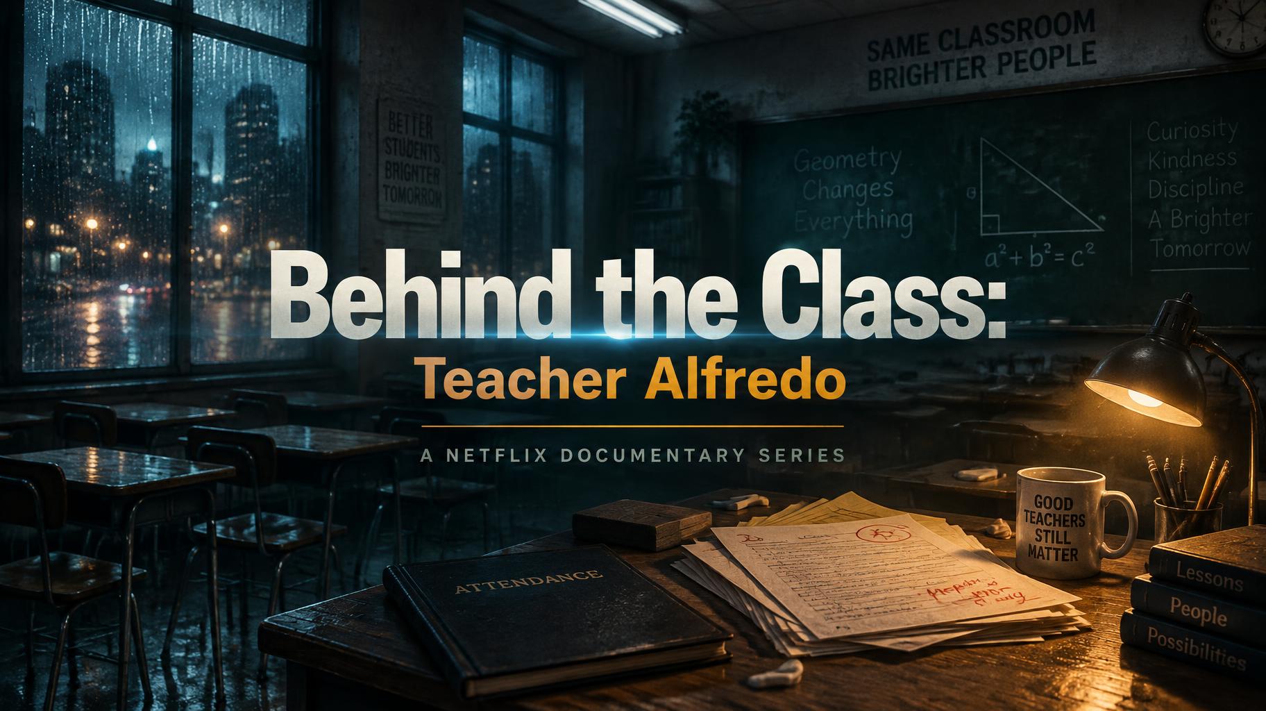 "Behind the Class: Teacher Alfredo" — Cinematic Netflix | AI Text Effect Generator