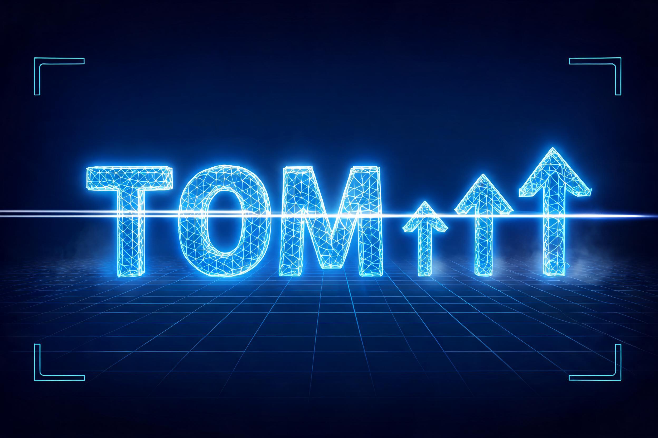 "Tom ⇑⇑⇑" — Futuristic | AI Text Effect Generator
