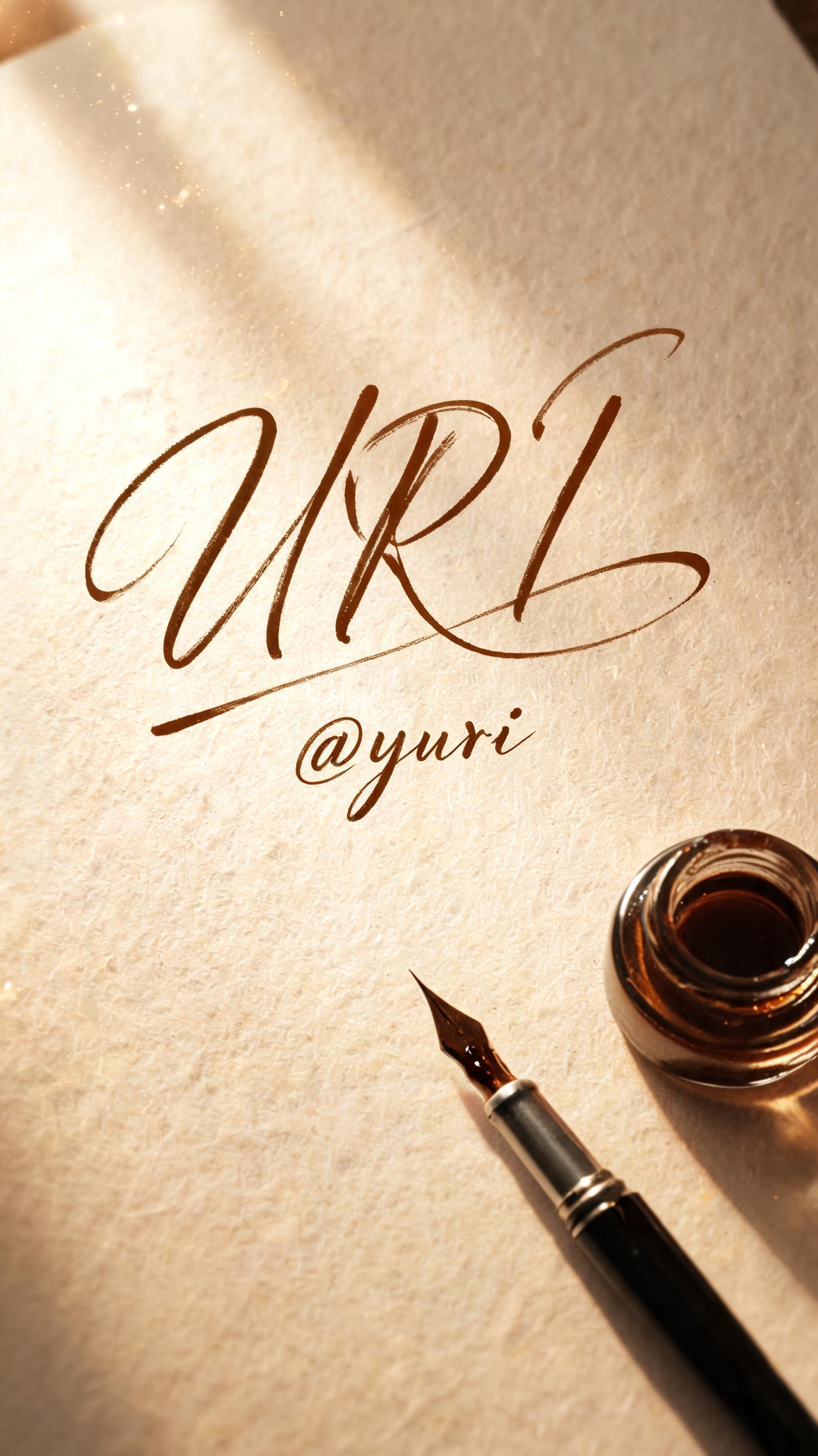 "URI
@yuri" — Handwritten Script | AI Text Effect Generator