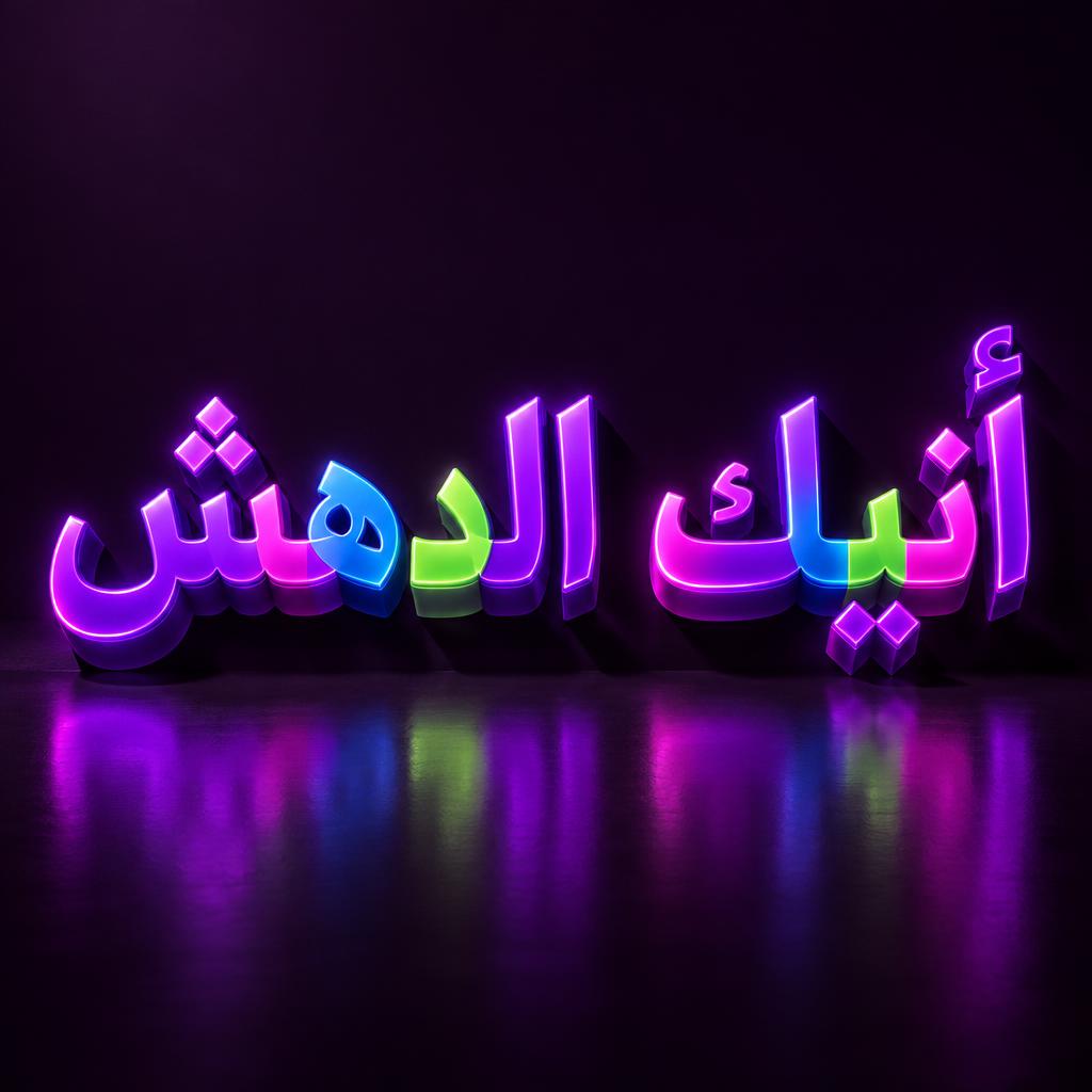 "أنيك الدهش" — 3d Bold | AI Text Effect Generator