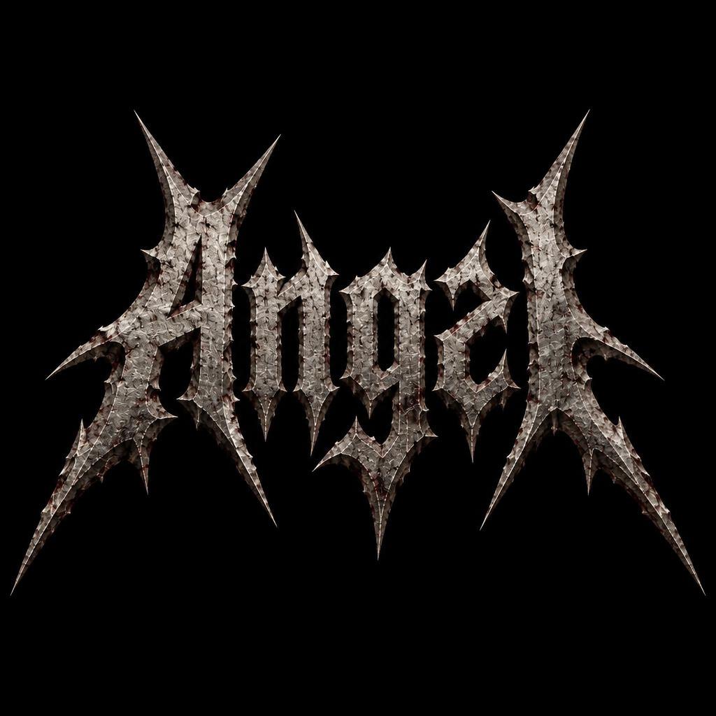 "Angel" — Gothic text effect