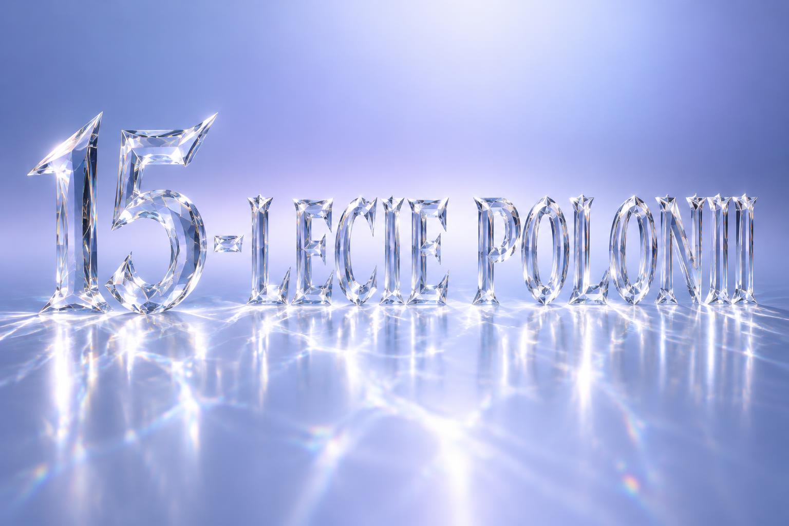 "15-LECIE POLONII" — Glass | AI Text Effect Generator