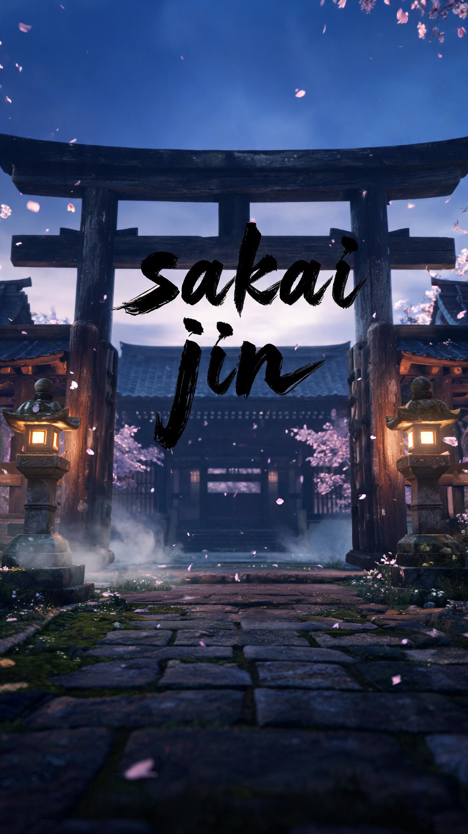 "sakai jin" — Brush Japanese Ink | AI Text Effect Generator
