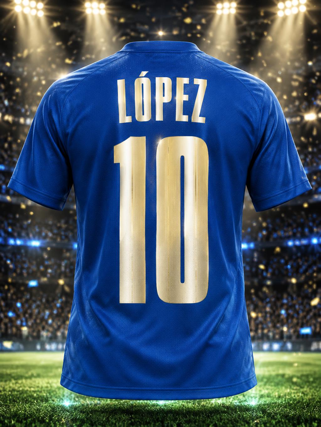 "LÓPEZ
10" — Sports Football | AI Text Effect Generator