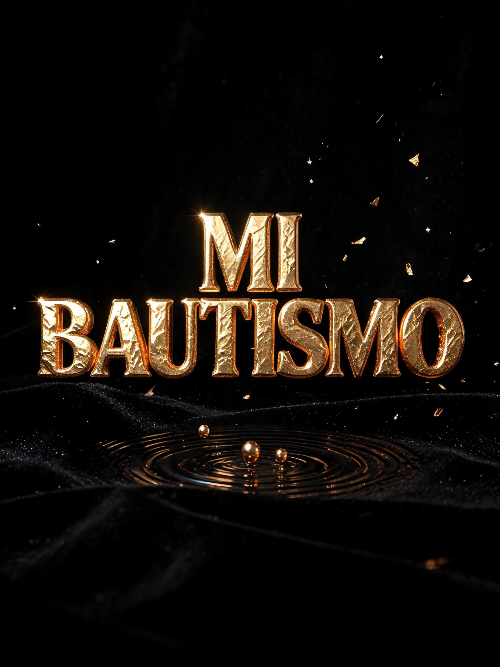 "MI BAUTISMO" — Luxury Gold | AI Text Effect Generator