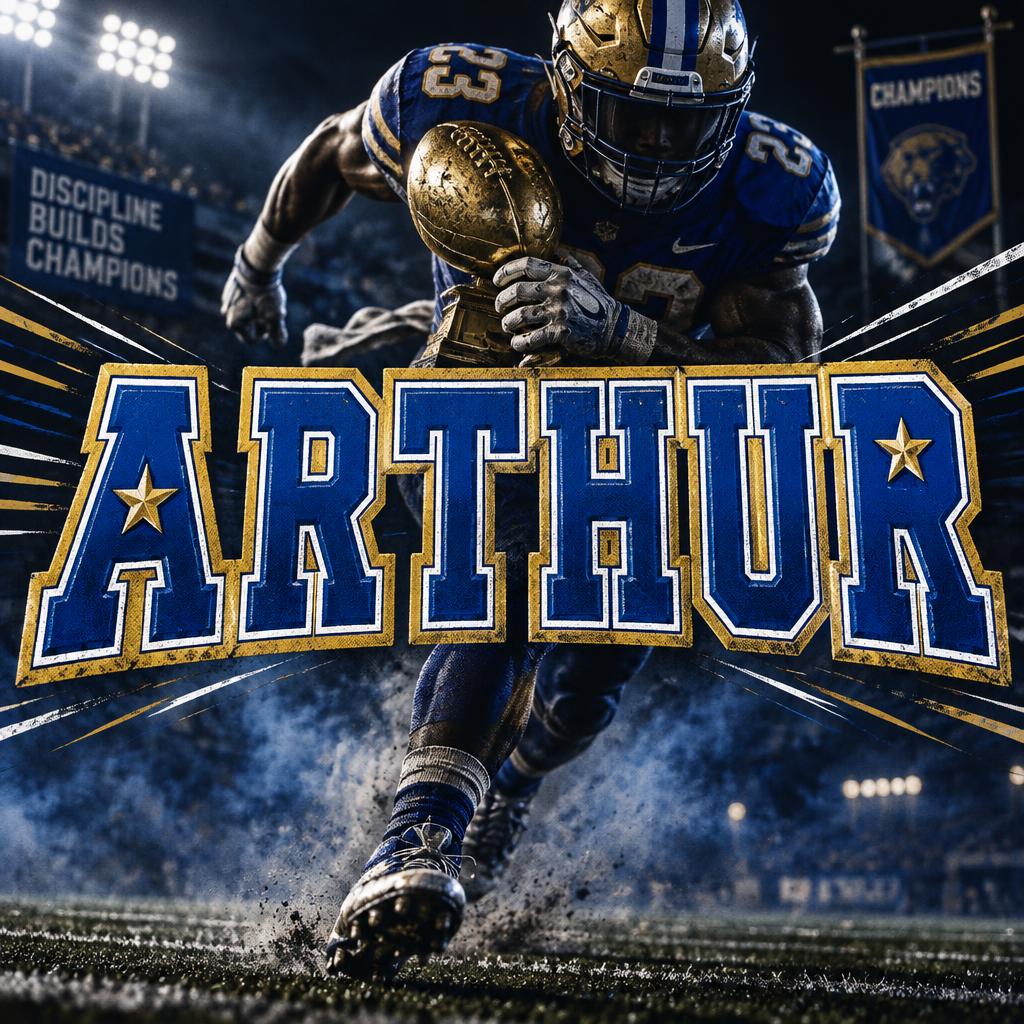 "ARTHUR" — Sports | AI Text Effect Generator