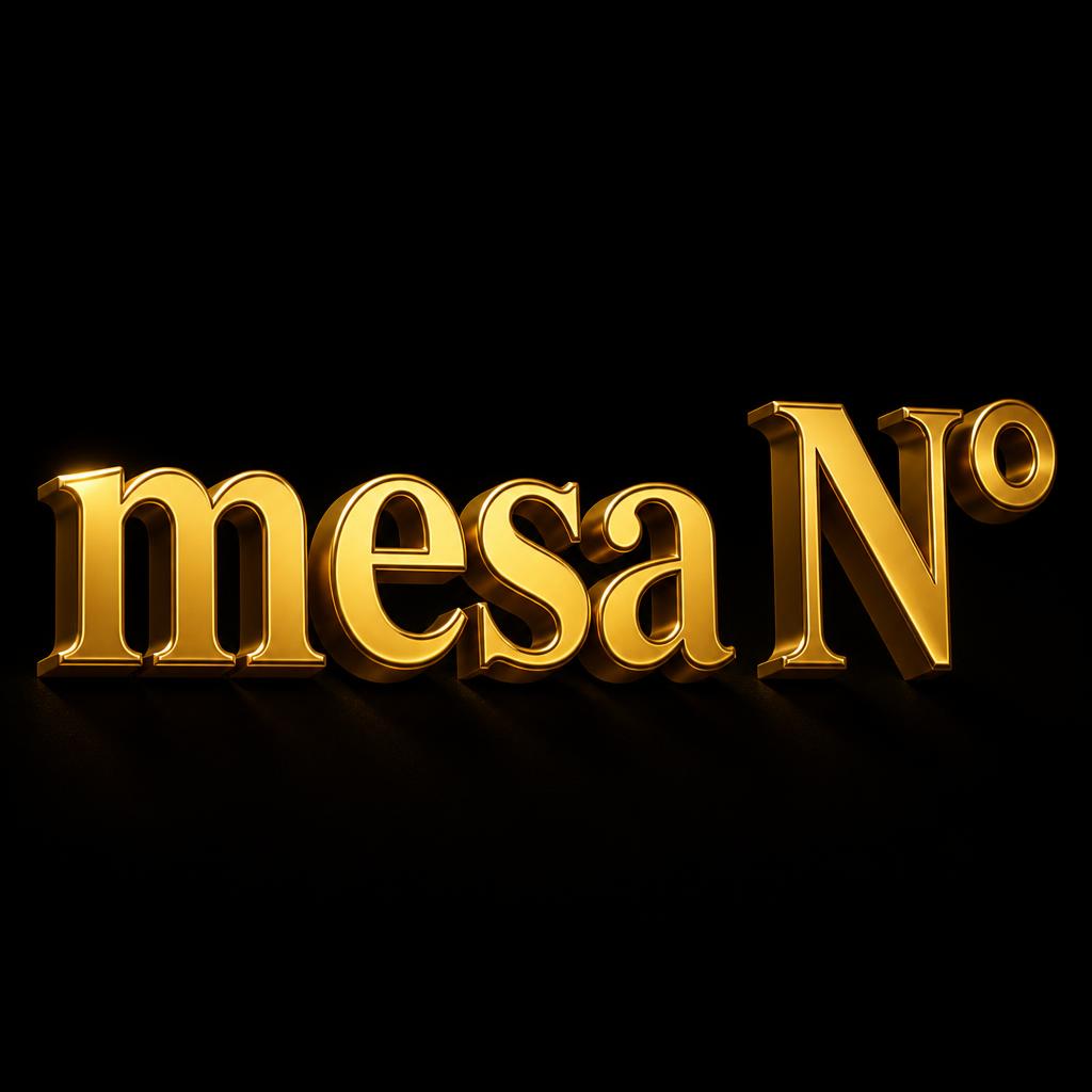 "mesa N°" — 3d Bold Gold | AI Text Effect Generator