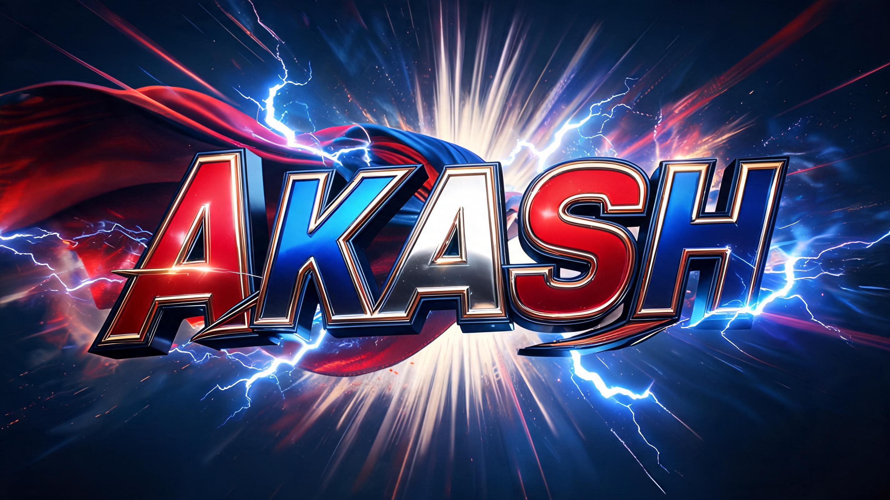 "AKASH" — Superhero | AI Text Effect Generator