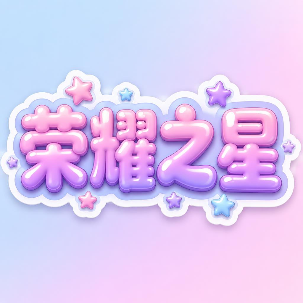 "荣耀之星" — Y2k Bubbly | AI Text Effect Generator