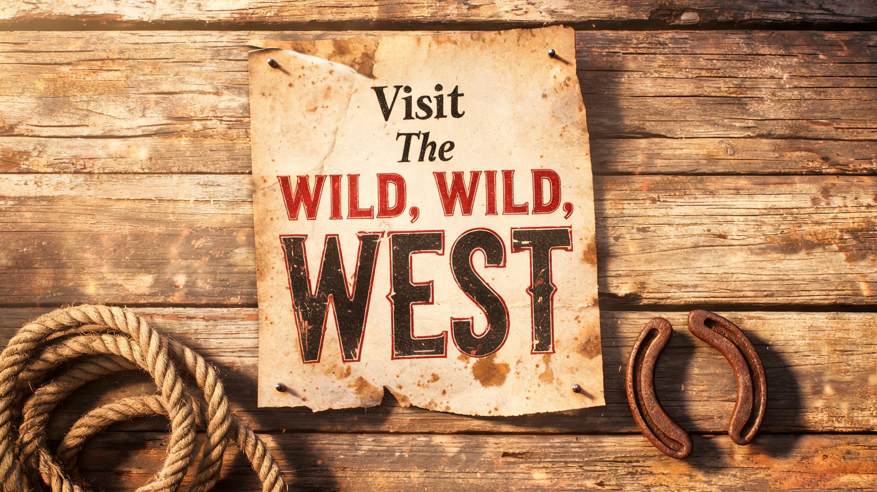 "Visit The Wild, Wild, West" — Western | AI Text Effect Generator