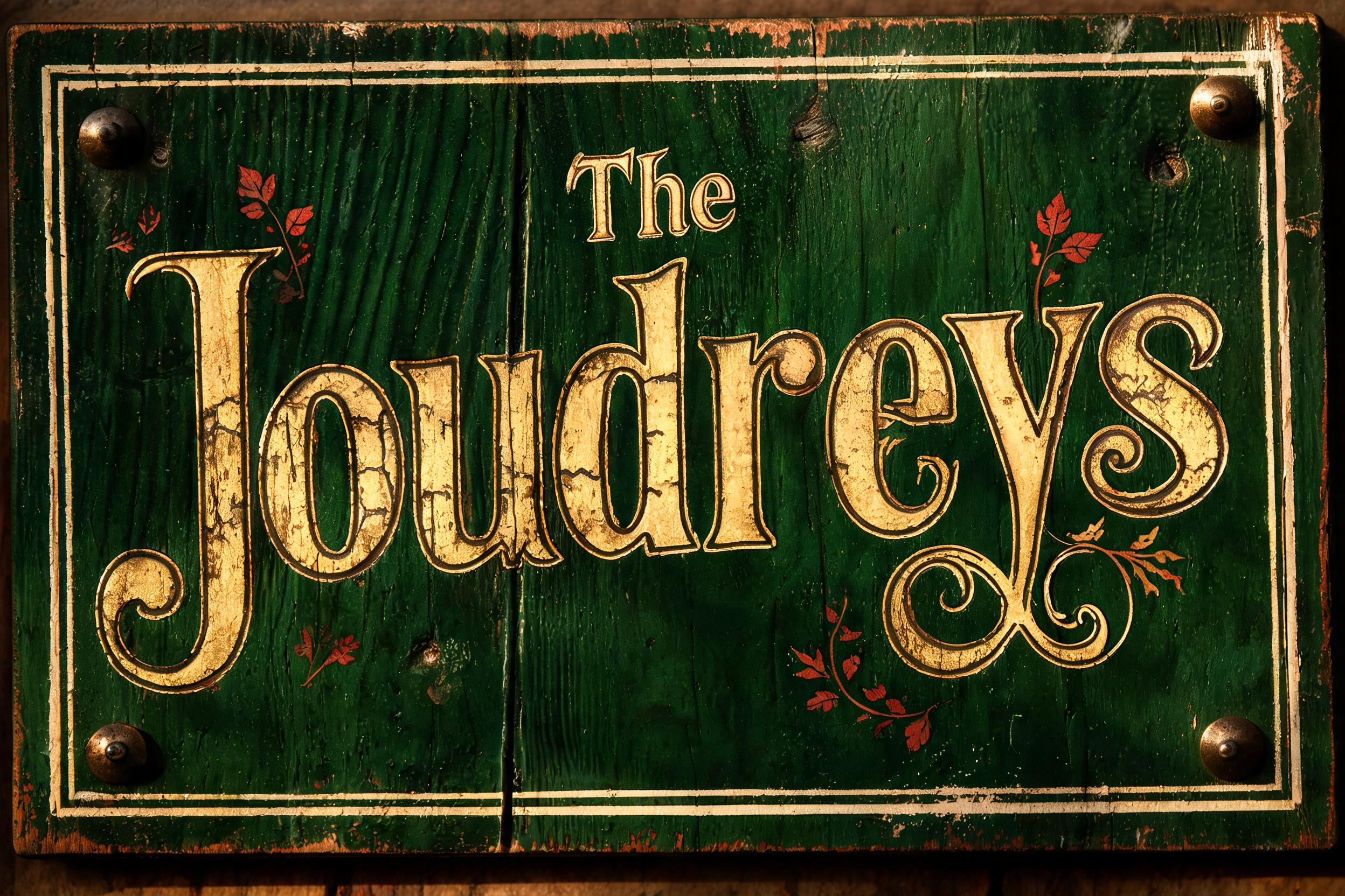 "The Joudreys" — Vintage text effect