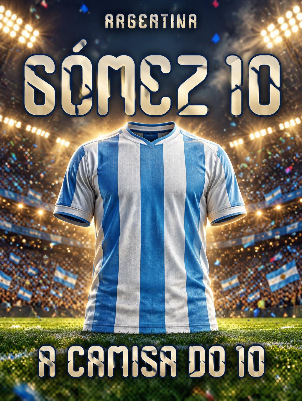 "GÓMEZ 10
ARGENTINA
A CAMISA DO 10" — Sports Football | AI Text Effect Generator