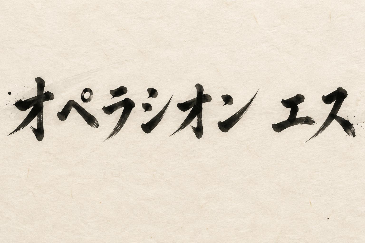 "オペラシオン　エス" — Brush Japanese Ink | AI Text Effect Generator