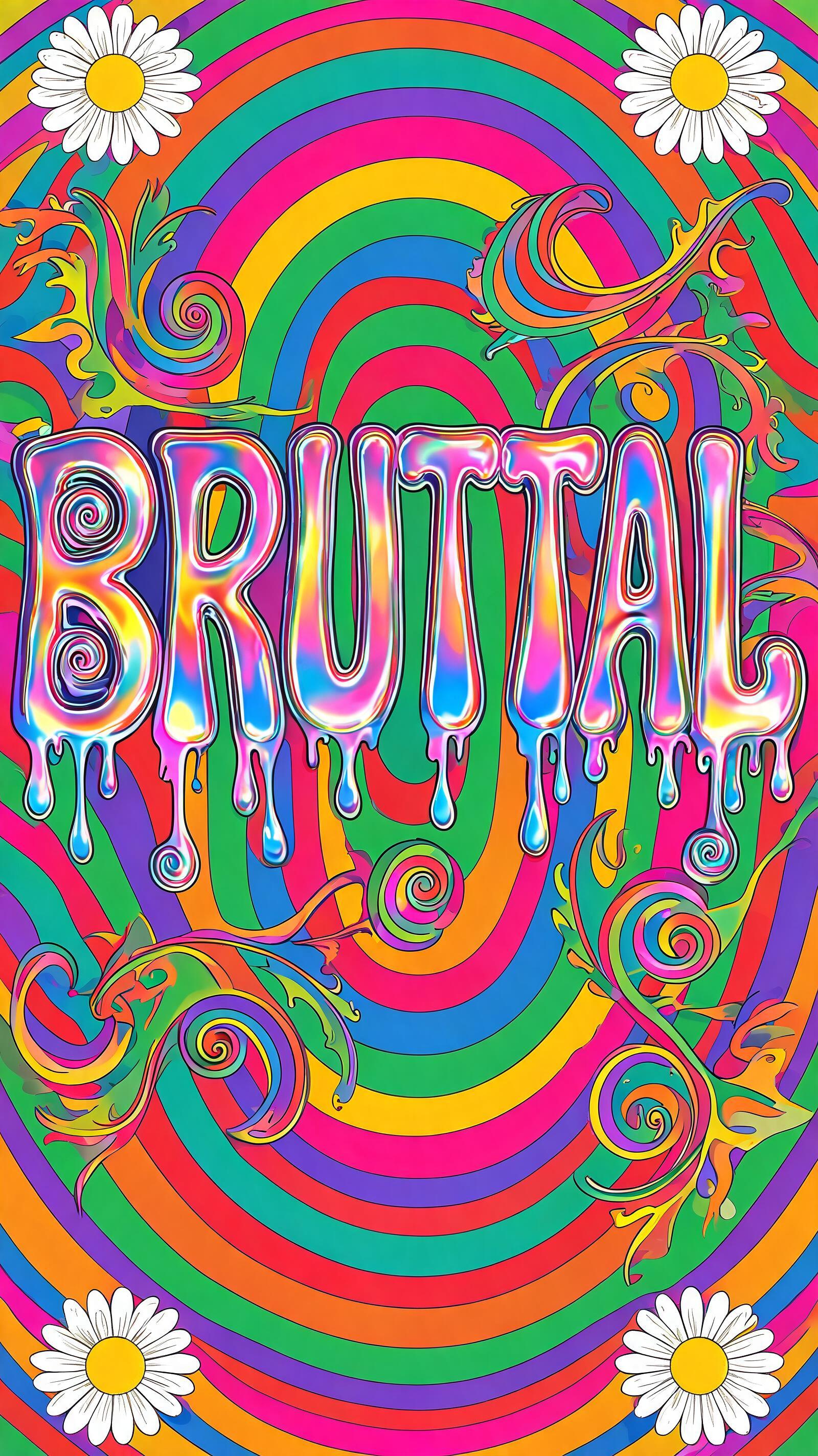 "BRUTTAL" — Psychedelic | AI Text Effect Generator