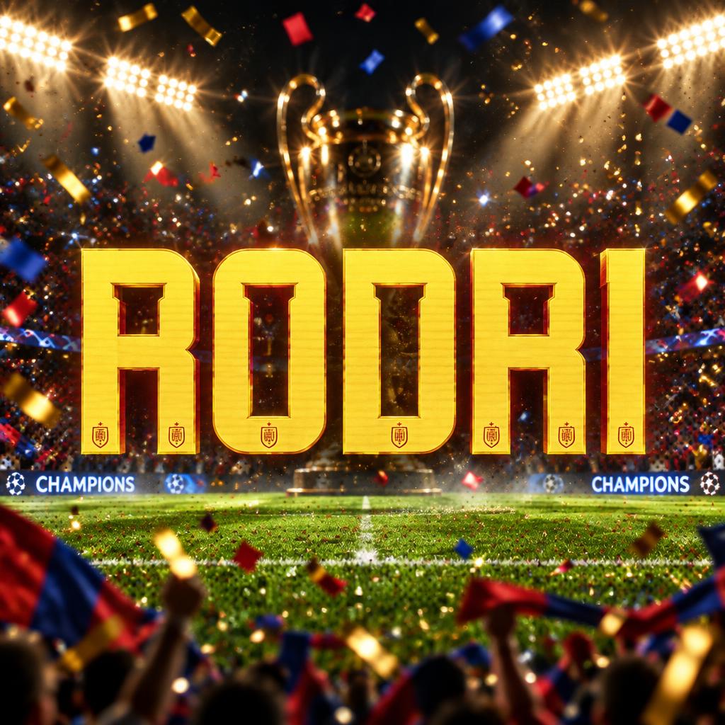 "RODRI" — Sports Football | AI Text Effect Generator