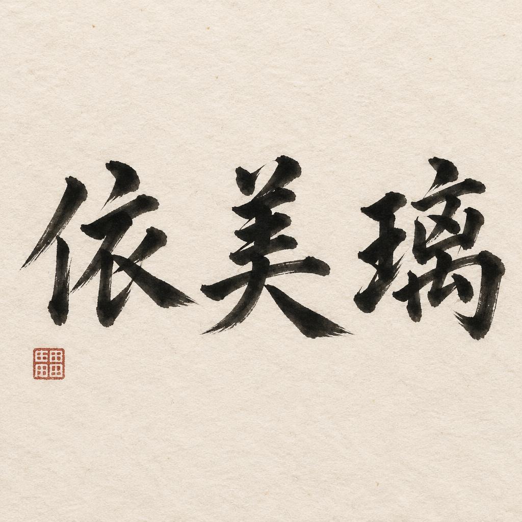 "依美璃" — Brush Japanese Ink | AI Text Effect Generator