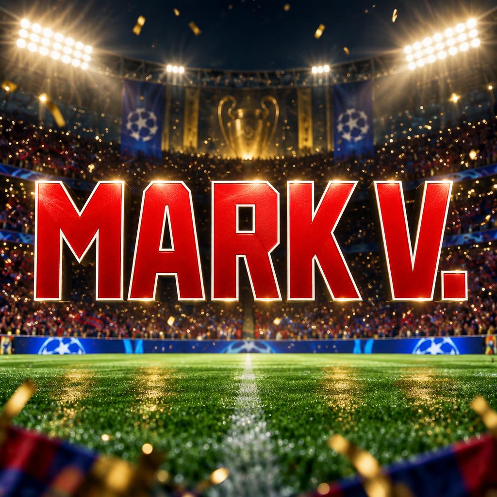 "Mark V." — Sports Football | AI Text Effect Generator