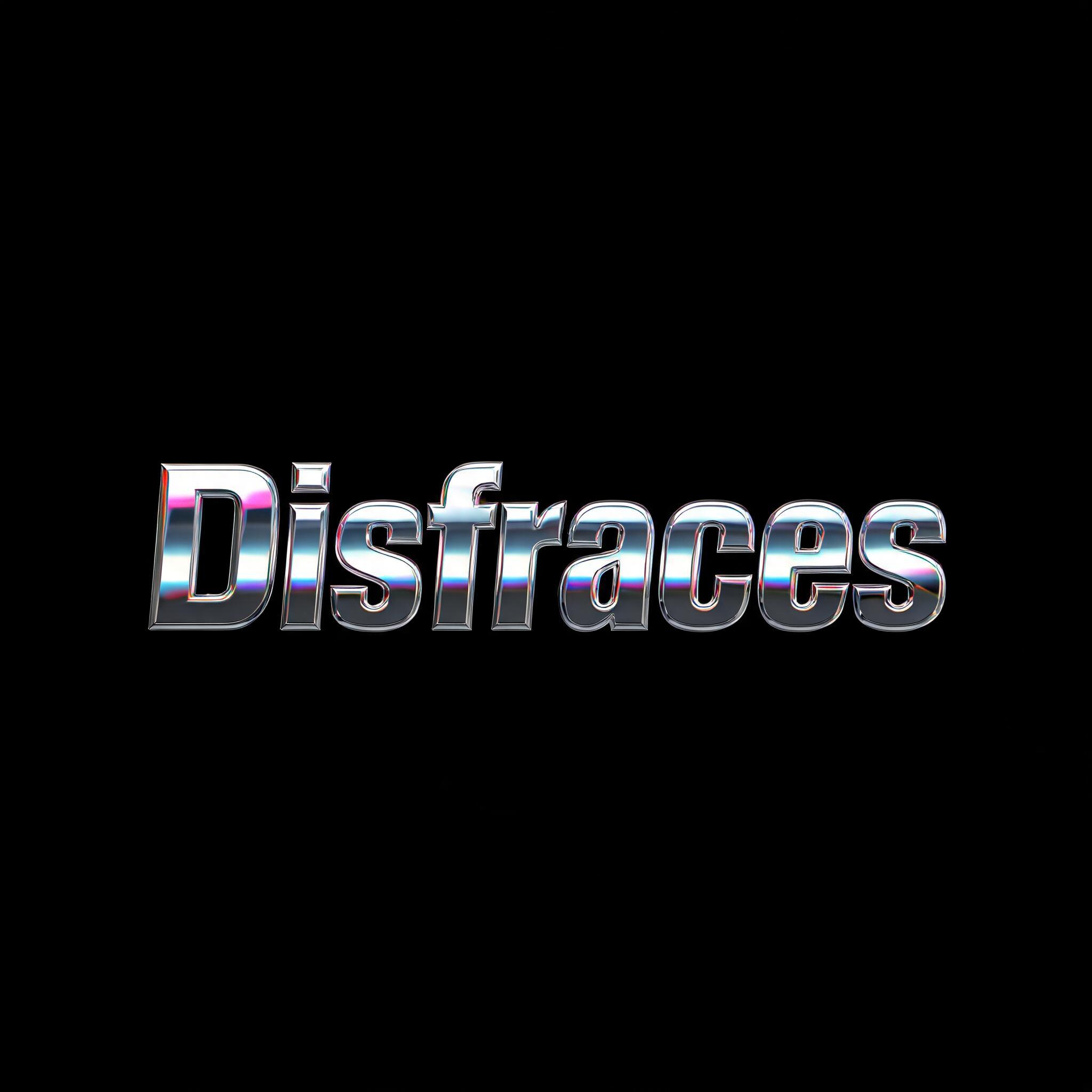 "Disfraces" — Chrome Metal 3d | AI Text Effect Generator