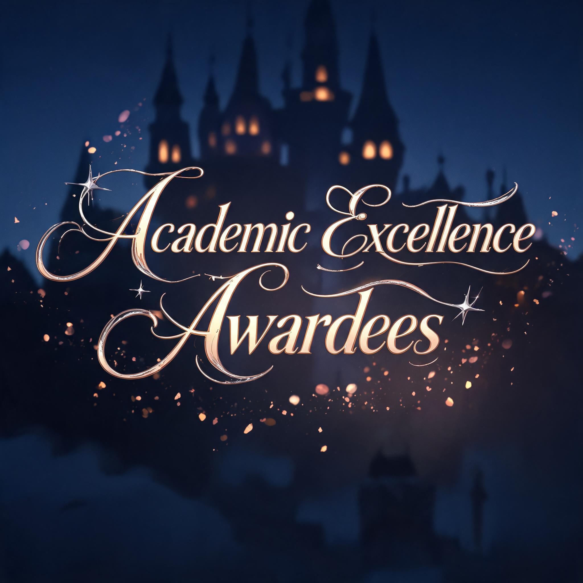 "Academic Excellence Awardees" — Fairy Tale | AI Text Effect Generator
