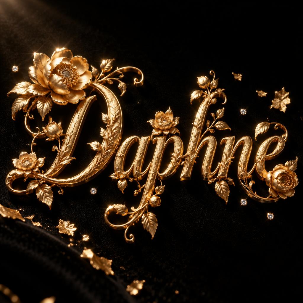 "Daphne" — Luxury Gold | AI Text Effect Generator
