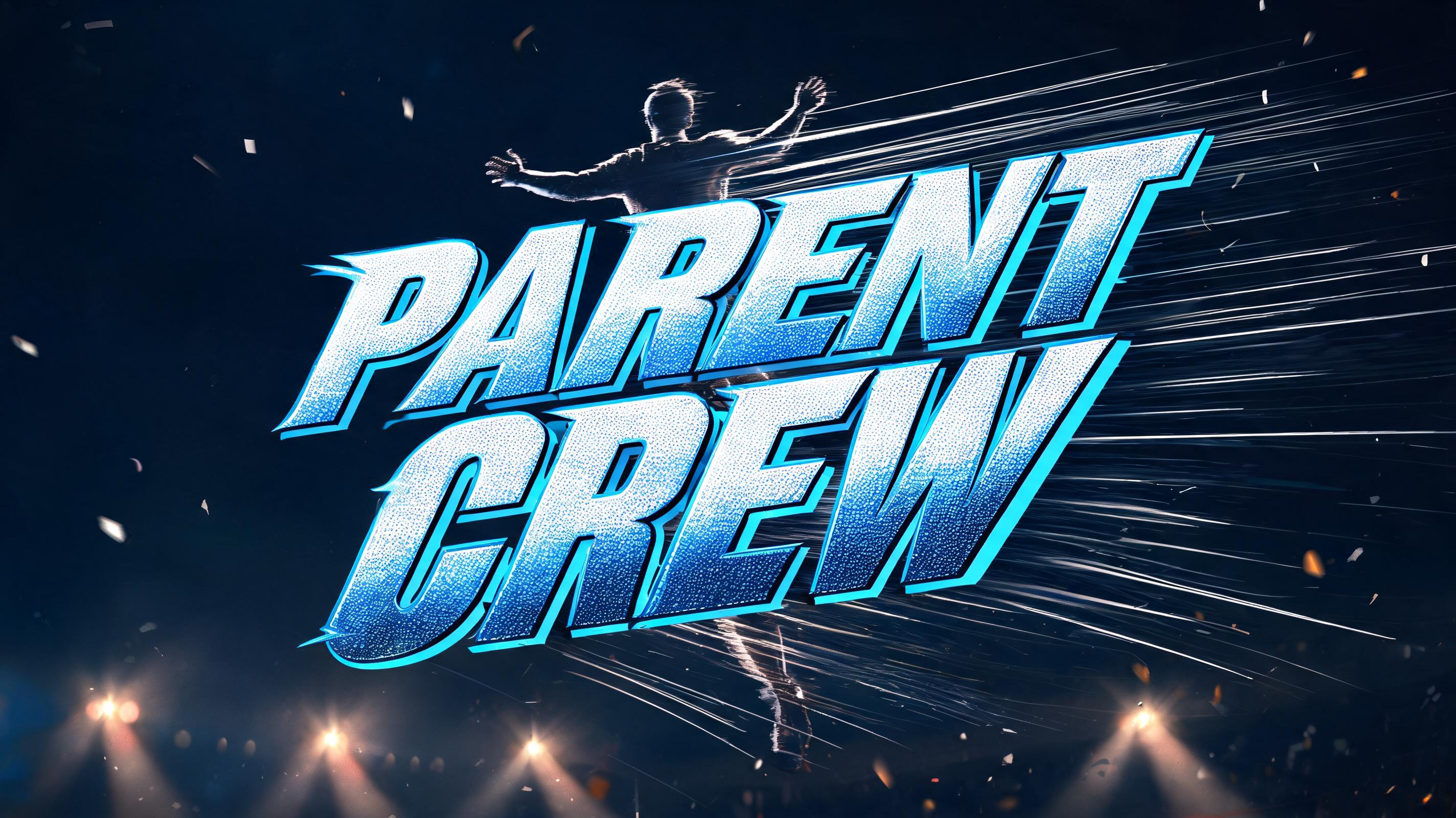 "PARENT CREW" — Sports text effect