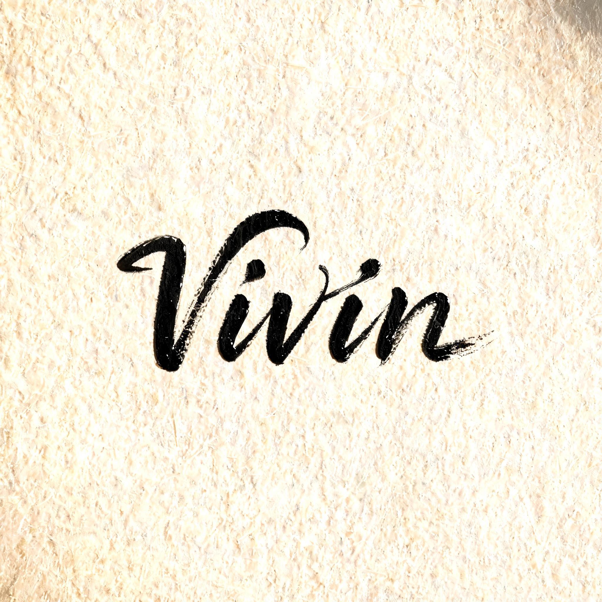 "Vivin" — Brush Stroke | AI Text Effect Generator